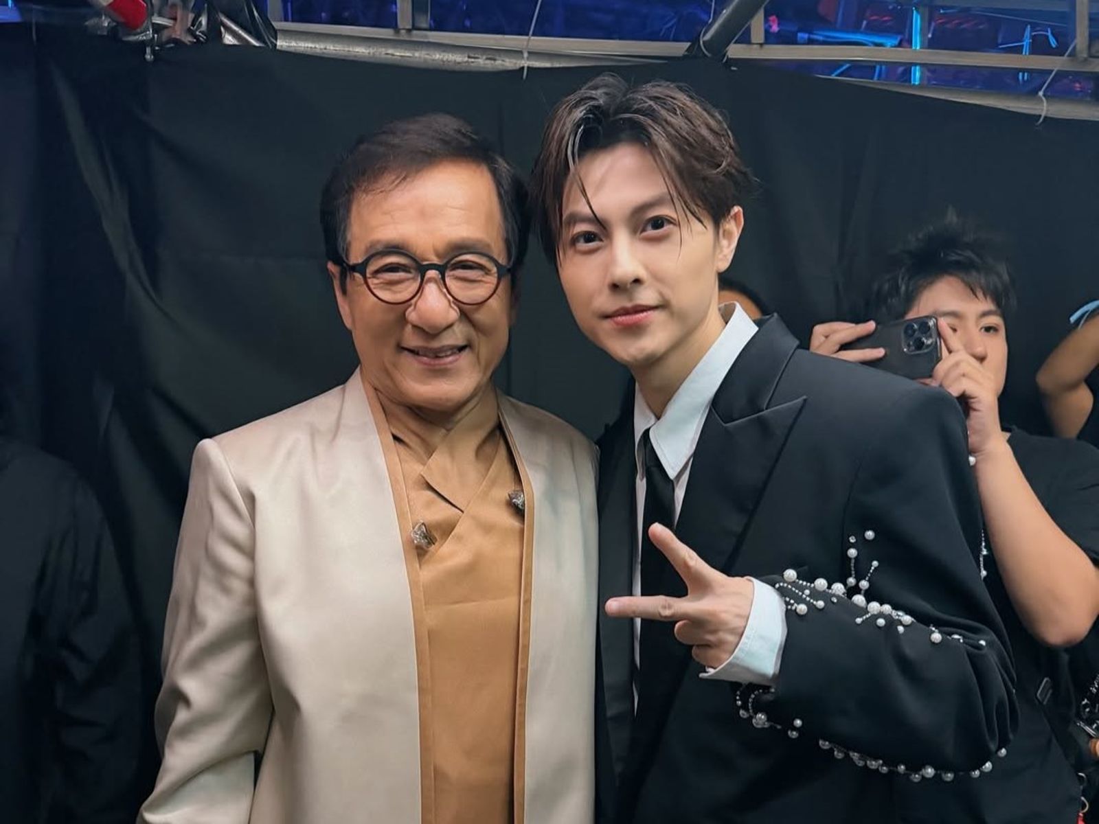 成龍和王子今年9月在澳門出席活動。(翻攝prince_pstar IG)