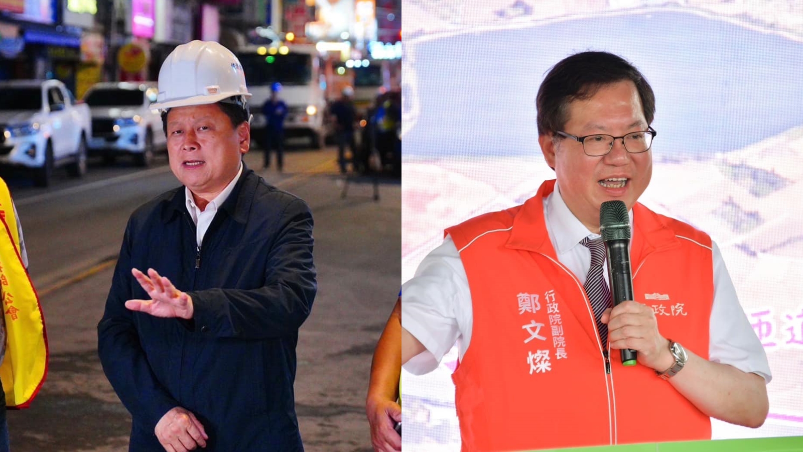 國民黨立院黨團總召傅崐萁（左）日前要求綠委在提案時將中國用詞改為大陸，對此行政院副院長鄭文燦回應。（合成圖，左取自傅崐萁臉書、右取自鄭文燦臉書）