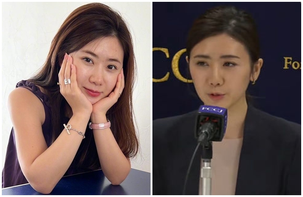 福原愛以往現身雙頰相當圓潤（左圖，翻攝自福原愛臉書），今天現身記者會（右圖，翻攝自YouTube）臉上的嬰兒肥卻不見了。