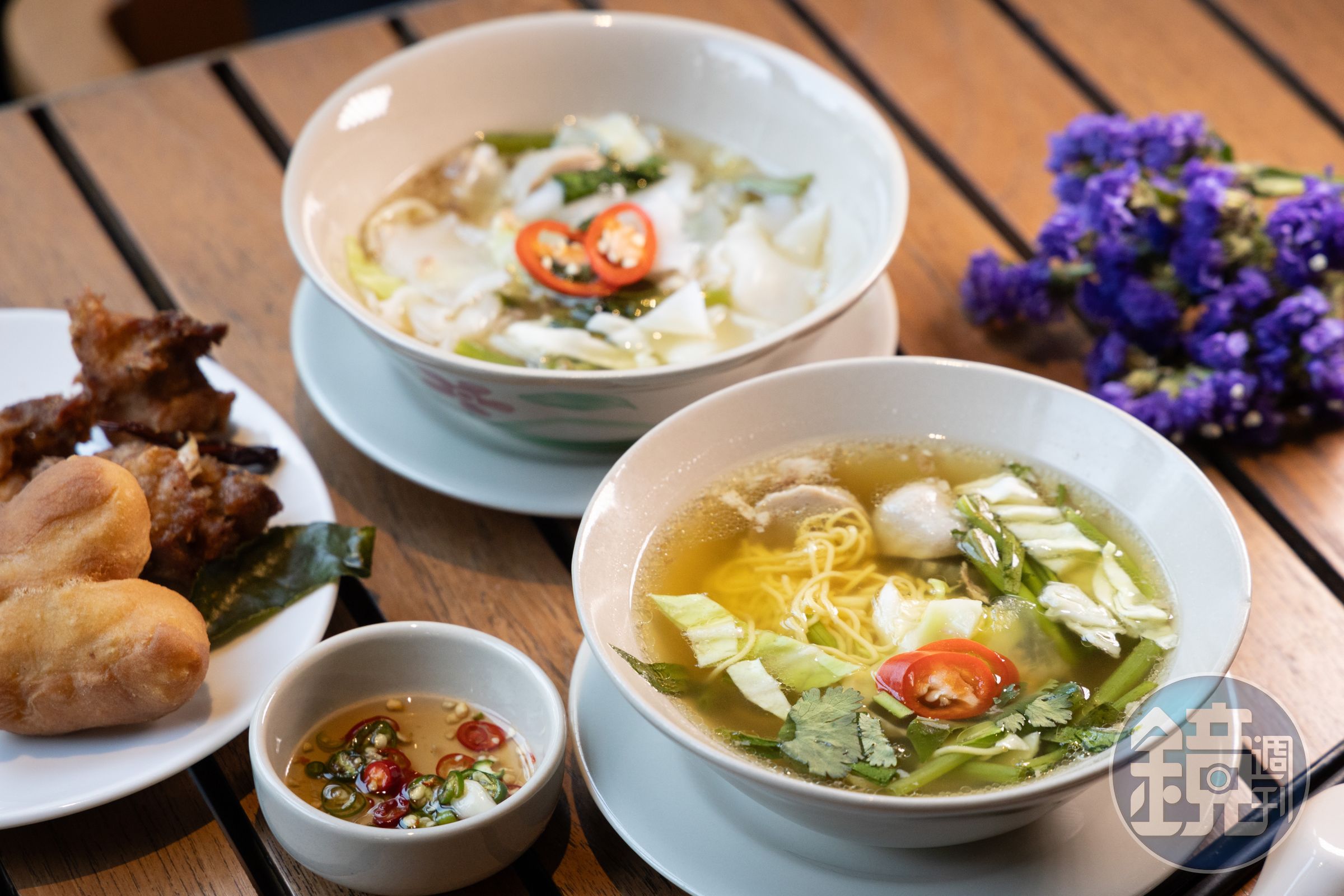 現煮的湯麵、河粉都很美味,重點在於湯頭頗鮮甜。