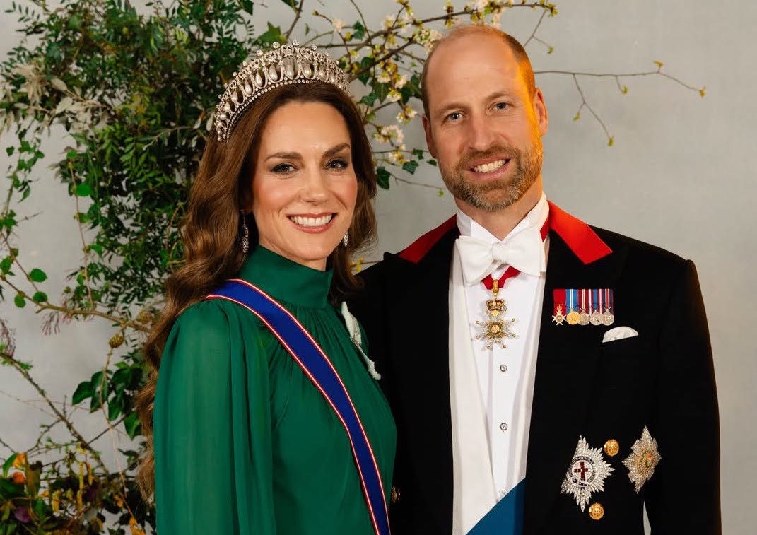 威廉王子（右）將來會是英國國王，成為英國國教最高領袖。左為凱特王妃。（翻攝princeandprincessofwales IG）