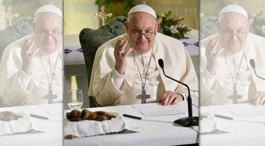 根據梵蒂岡的最新報告，血液檢查顯示教宗方濟各有輕微的腎衰竭跡象，但目前已受到控制。（翻攝Pope Francis Instagram）