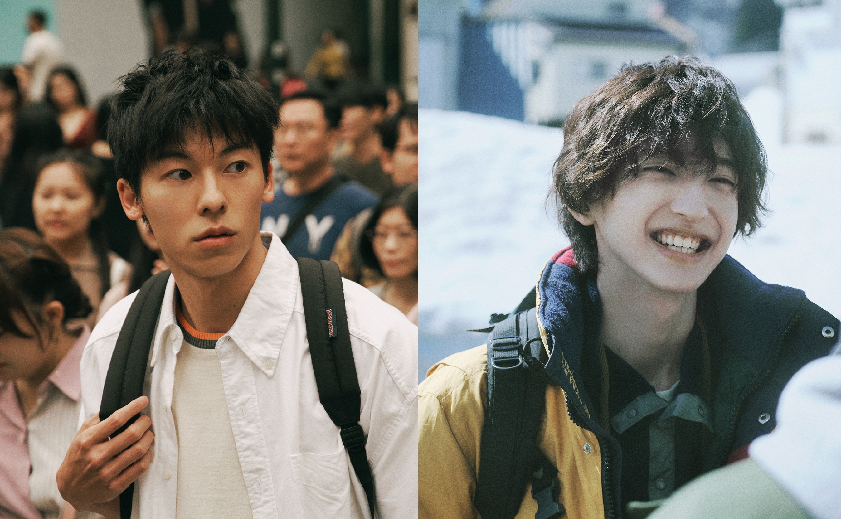 許光漢（左圖）主演國際合製電影《青春18x2 通往有你的旅程》今公布卡司，人氣偶像男星道枝駿佑也與他有對手戲。（翻滾吧男孩電影股份有限公司提供）