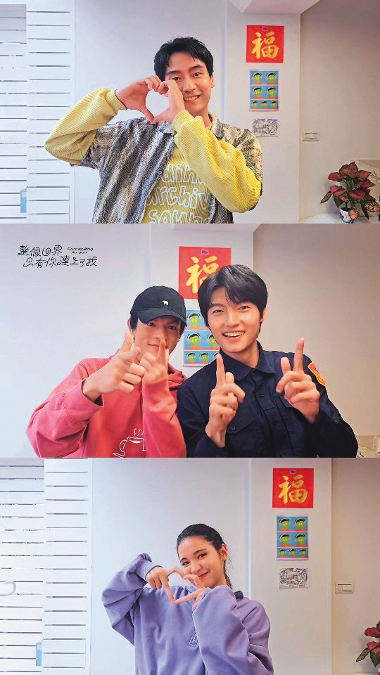 杜苡妮(下圖)演出BL劇,第一線看到邱以太和劉育仁拍戲的親密現場。(翻攝自杜苡妮IG)
