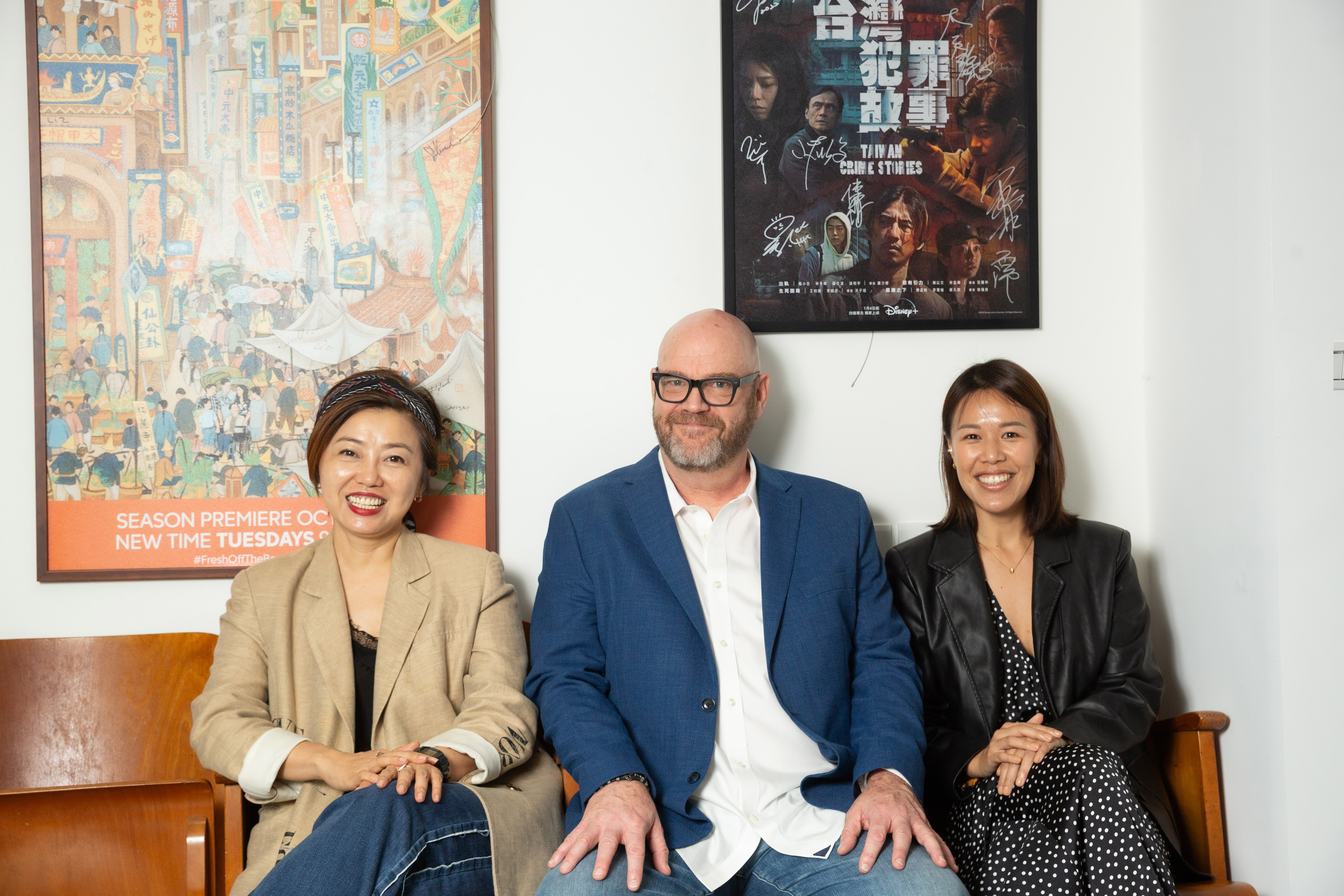 嚴嘉念(左起)、特雷卡拉韋和蔡月蓉是帶領EMERGE學員開發影視企劃案的鐵三角。