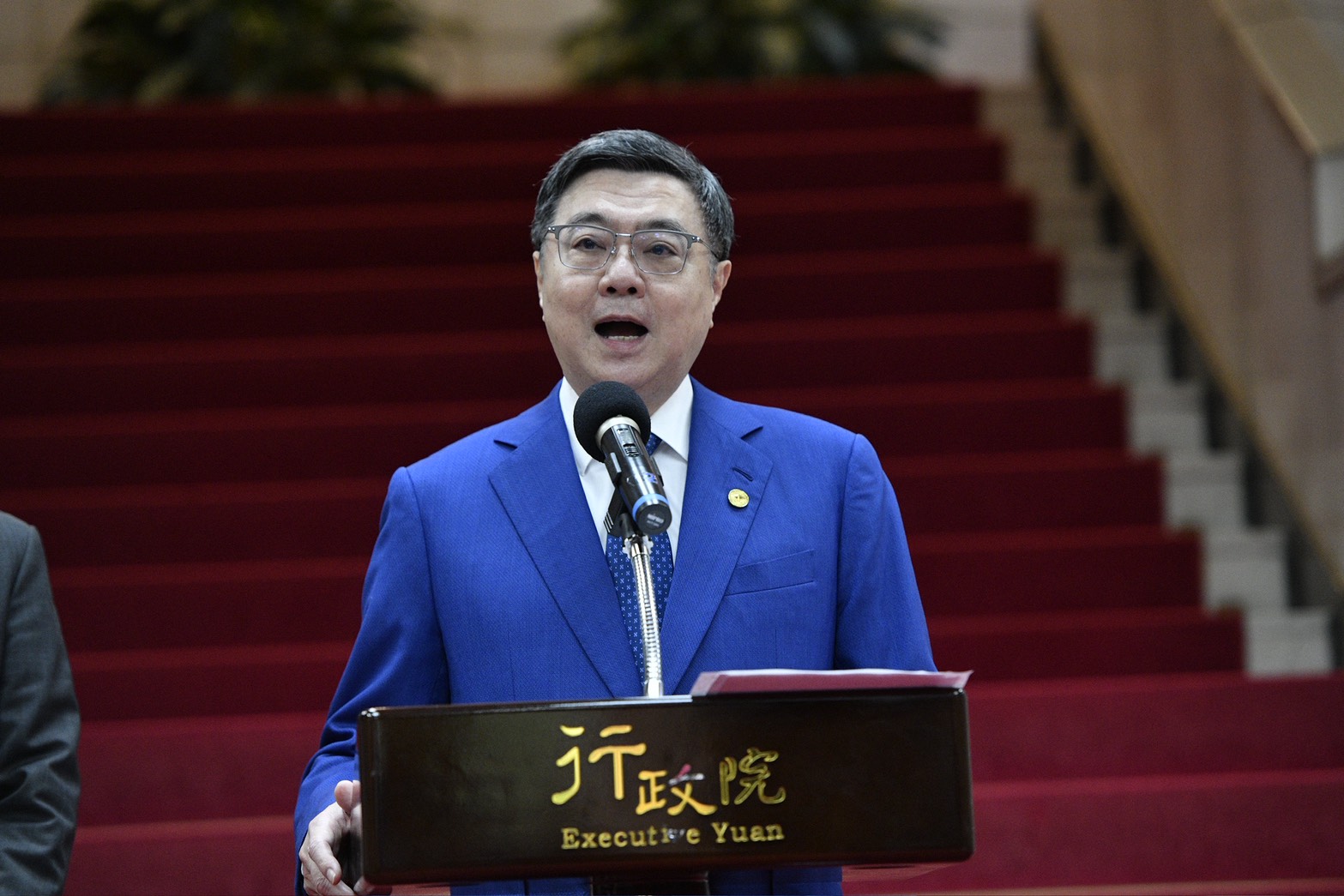 行政院長卓榮泰，上午發表談話說明台美關稅談判成果。（鏡報李智為）