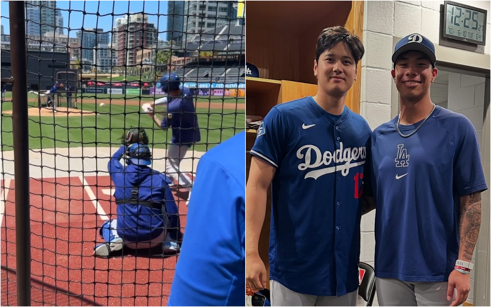 柯敬賢支援大谷翔平的Live BP後與他合影，開心直呼新成就解鎖。（翻攝自柯敬賢Threads）