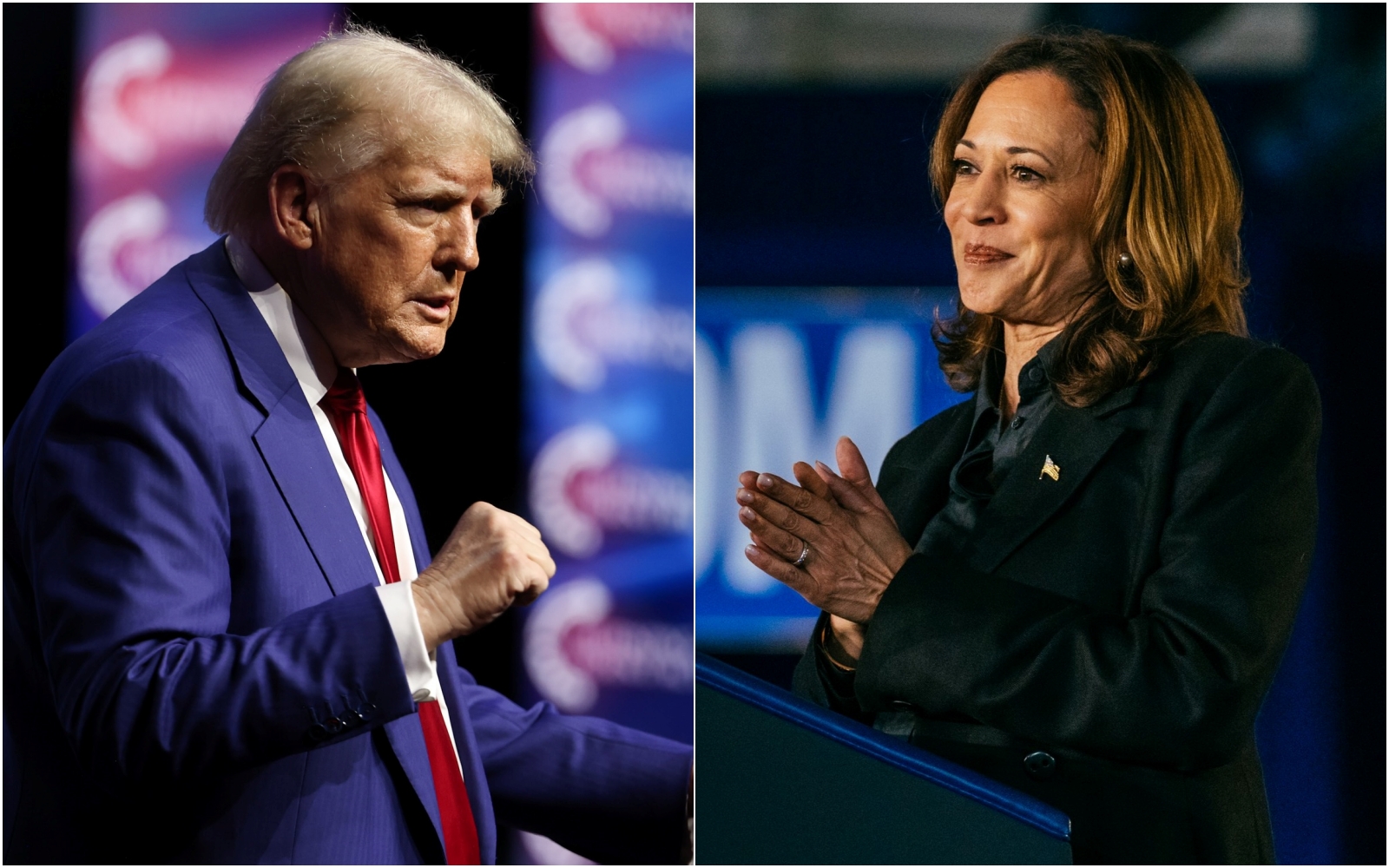 美國大選將至，共和黨川普與民主黨賀錦麗選情膠著。（翻攝自臉書）