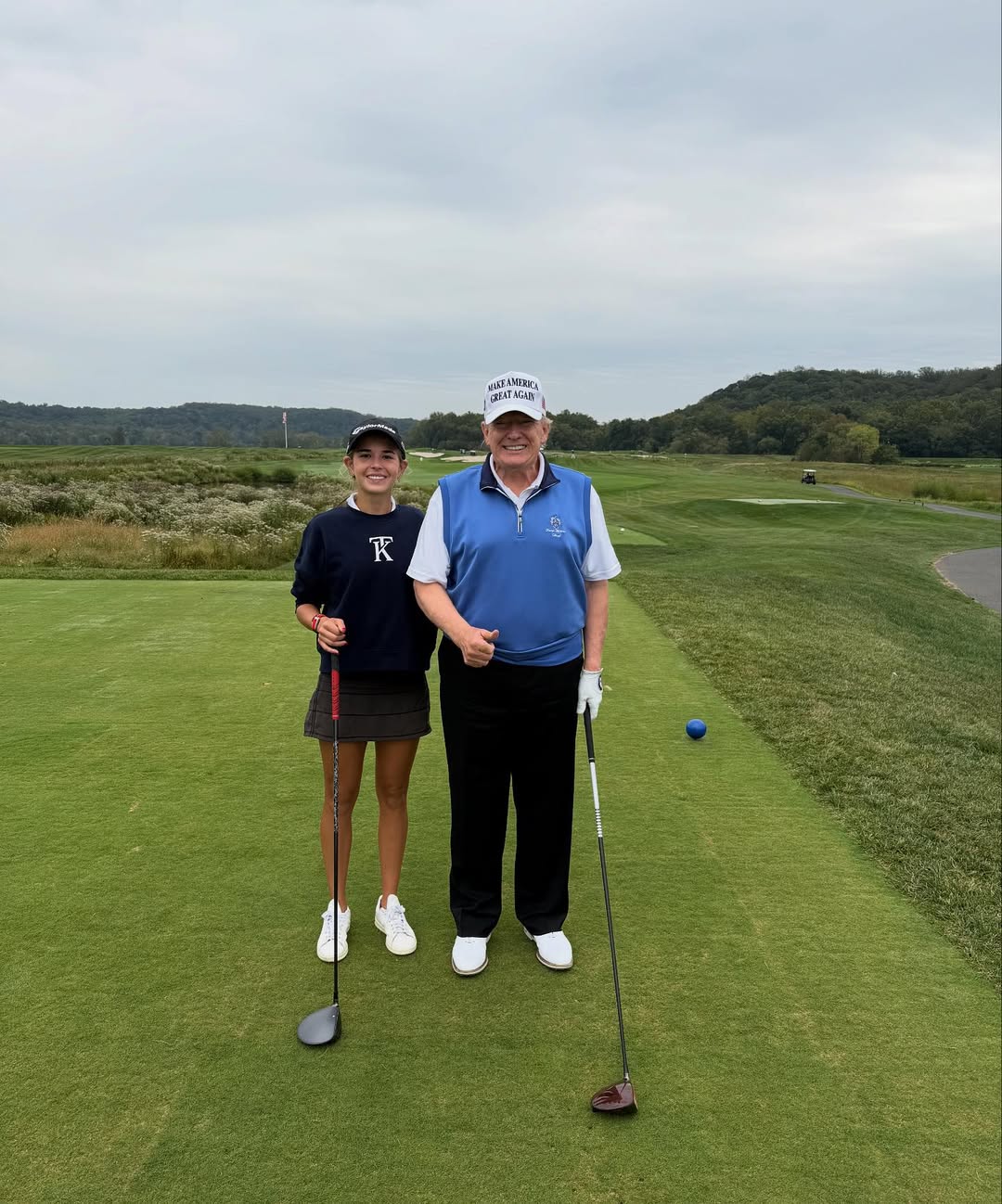 凱伊和爺爺川普都愛打高爾夫。(翻攝kaitrumpgolfer IG)