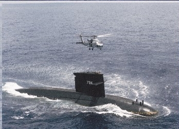 海軍艦隊指揮部256戰隊的海虎潛艦21日出意外，3名落海官兵至今生死未卜。（示意圖，翻攝自國防部）