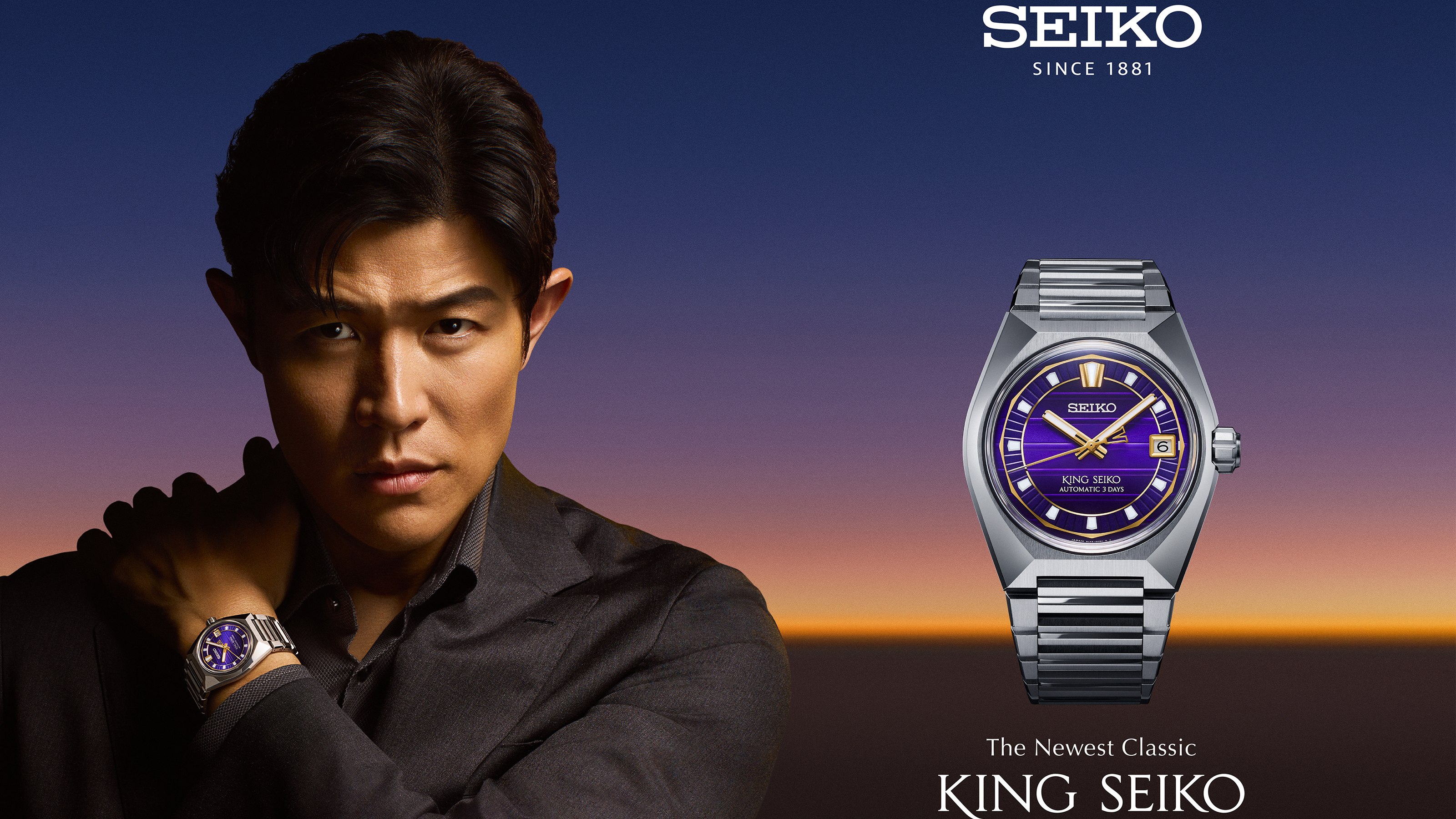 以動漫改編電影《城巿獵人》拿下亞洲影藝創意大獎影帝的鈴木亮平（Suzuki Ryohei），是日本知名的影視男星，今年獲SEIKO邀請正式成為King Seiko系列首位代言人。