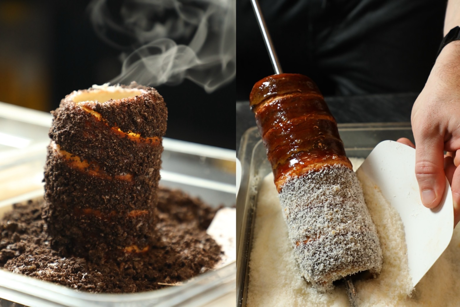 台中的「堤捲T-Roll 」是由捷克老闆開設的「捷克煙囪捲」專賣店。