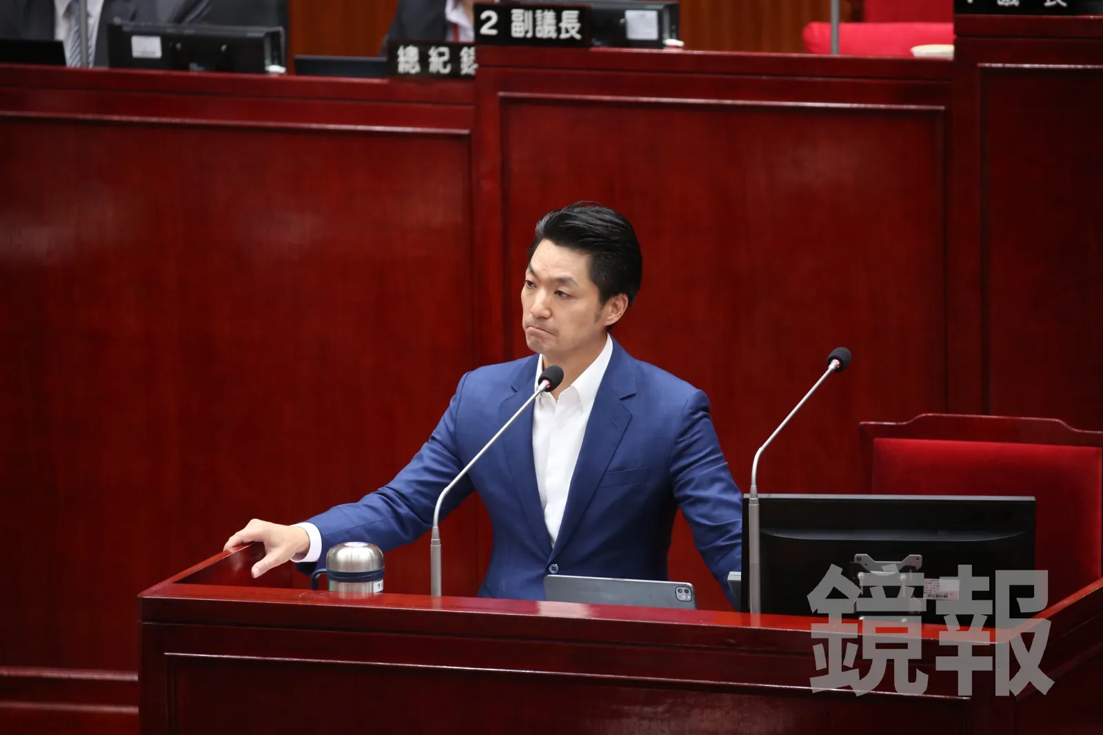 蔣萬安兒赴美爭議燒不停。(鏡報董孟航攝)