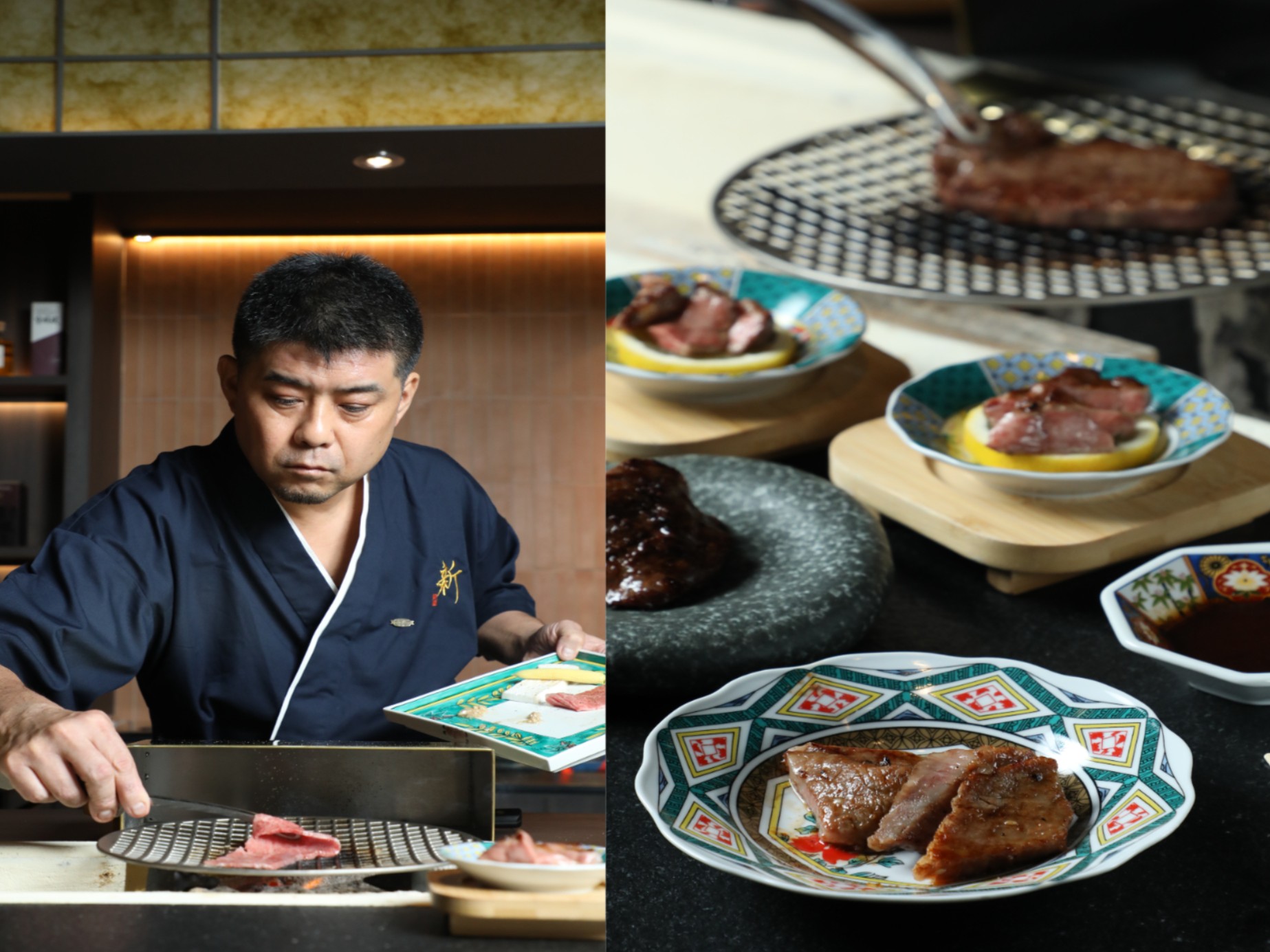 為求原汁原味呈現京都燒肉的精髓,「燒肉牛匠新」除了從日本直送指定的近江雌牛,也請來日籍主廚長駐店內。