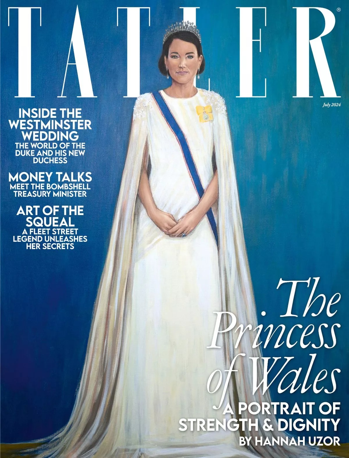 凱特王妃的肖像，由雜誌《Tatler》委託藝術家Hannah Uzor創作。（翻攝Tatler）