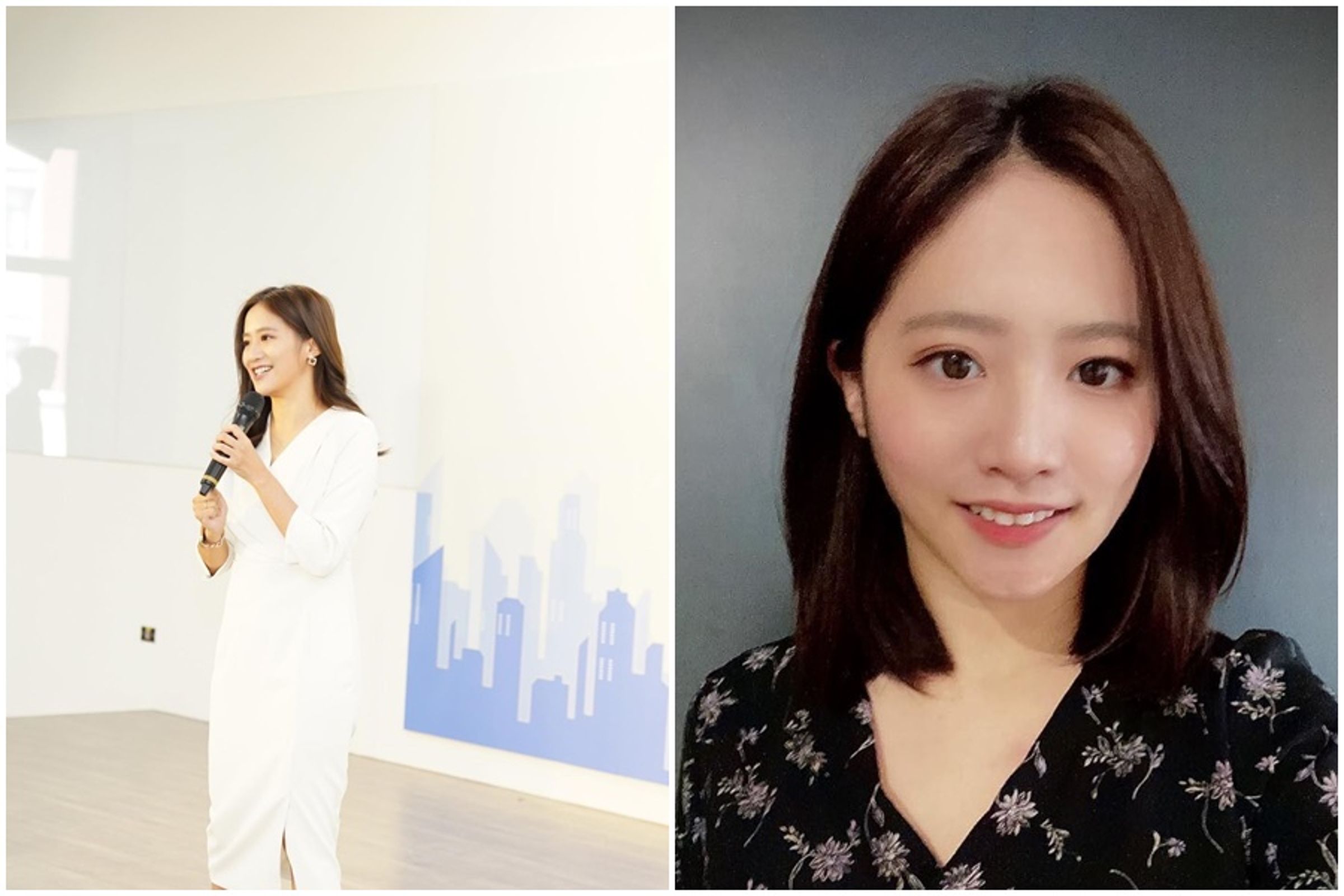 前主播田芮熙1日起出任發言人，外型亮麗的她，外形神似「神似王淨」，意外掀起話題。（翻攝自田芮熙Lucy臉書）