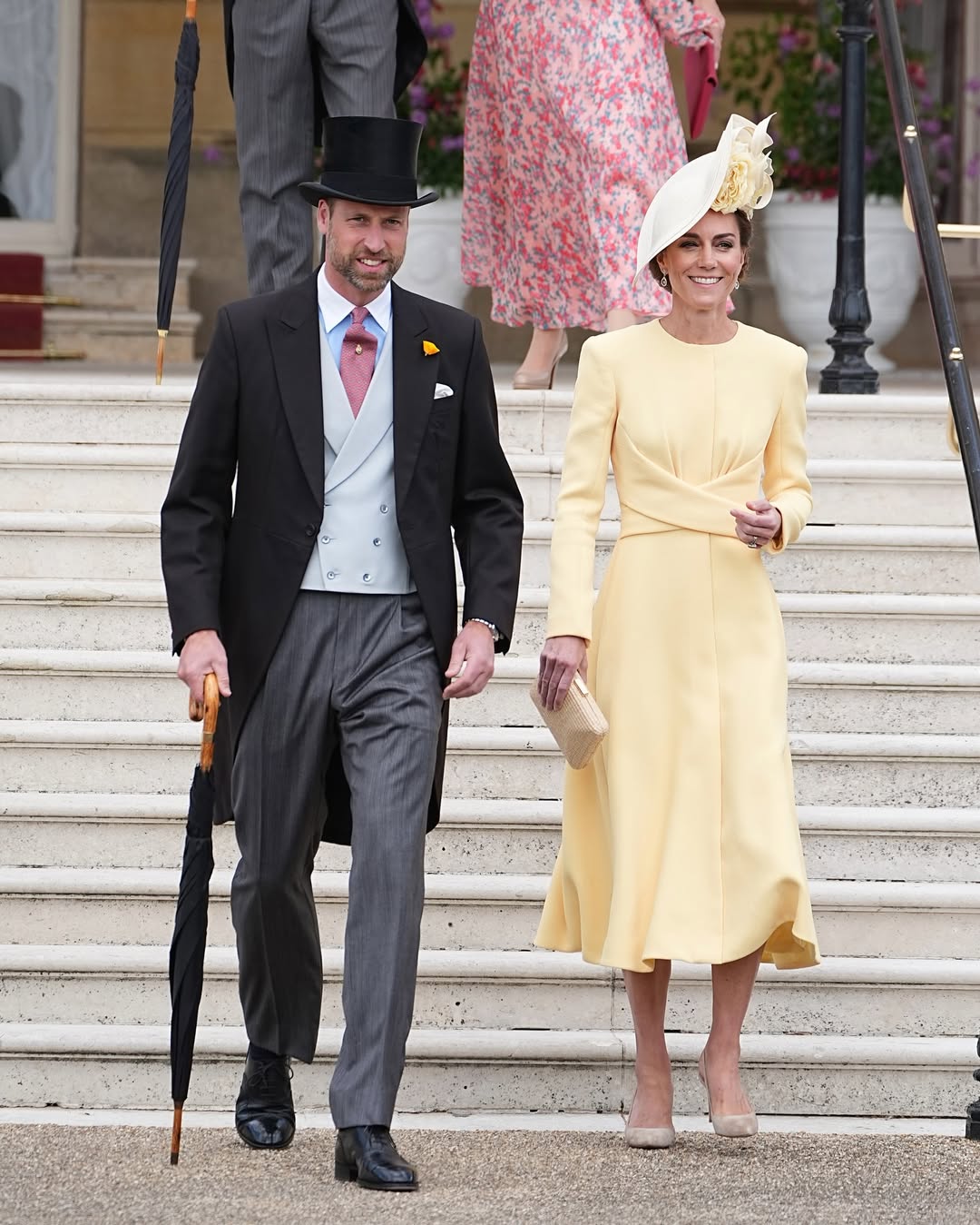 威廉王子和凱特王妃20日出席白金漢宮花園派對。（翻攝princeandprincessofwales IG）