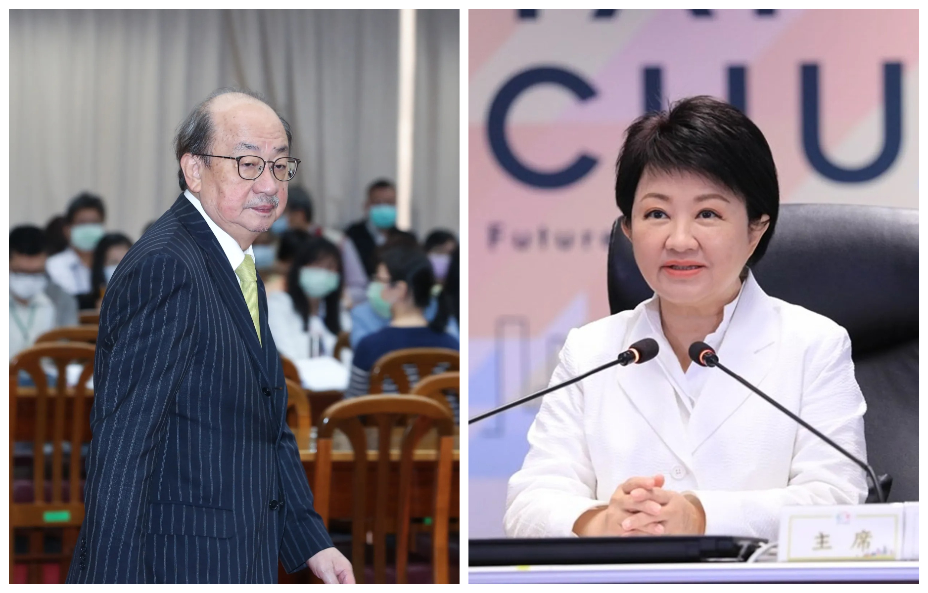 柯建銘（左圖）早前叫盧秀燕（右圖）回歸家庭主婦，引發仇女爭議。（本刊資料照、台中市政府提供）