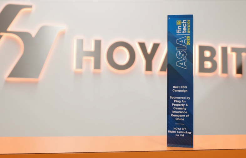 HOYA BIT 憑藉碳盤查、碳中和及綠電採購等永續治理成果，奪下 Asia FinTech Awards 2026「Best ESG Campaign」獎項。（圖／HOYA BIT 提供）
