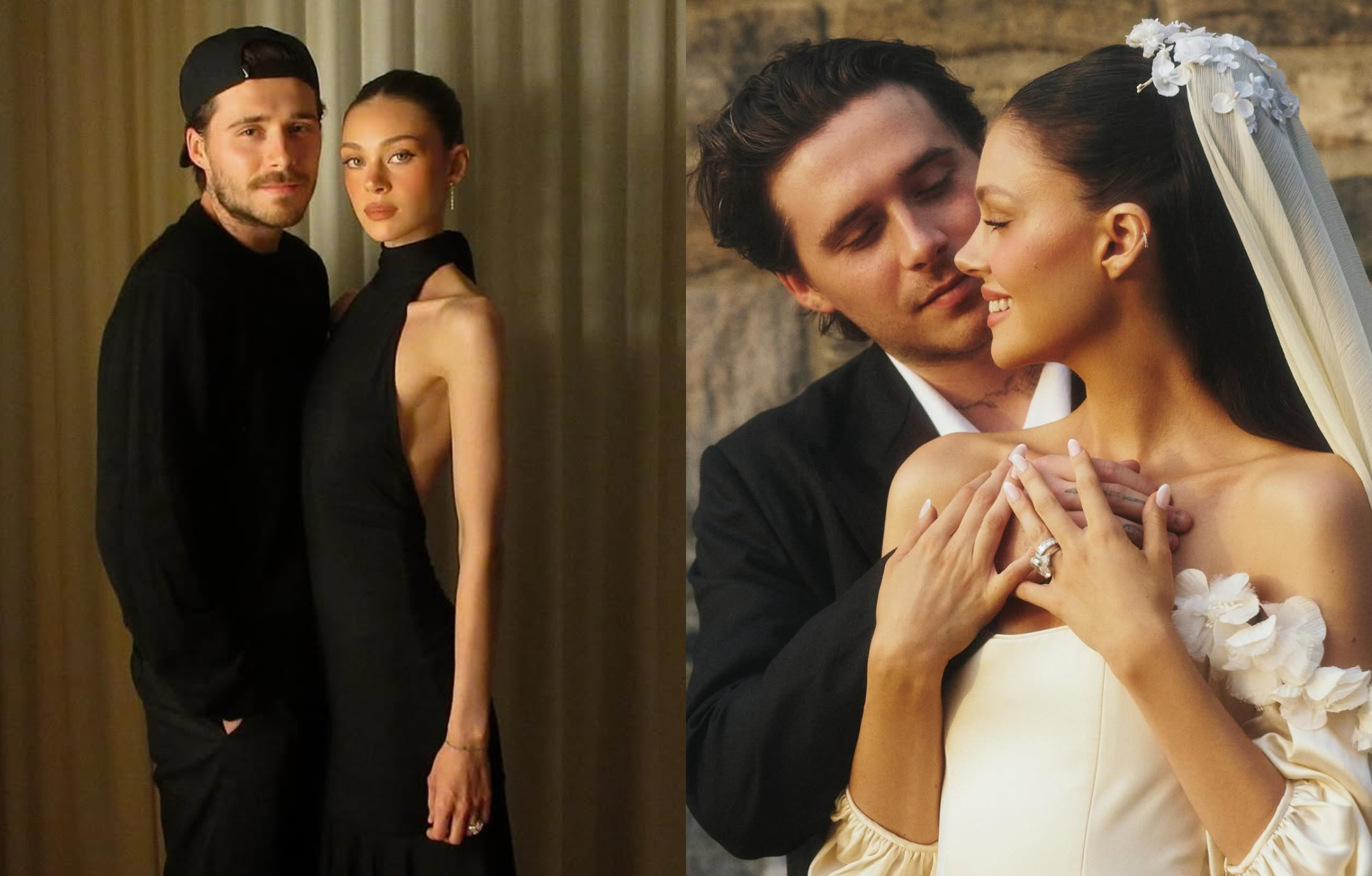 布魯克林和妻子妮寇拉結婚4年。(翻攝nicolaannepeltzbeckham IG、brooklynpeltzbeckham IG)