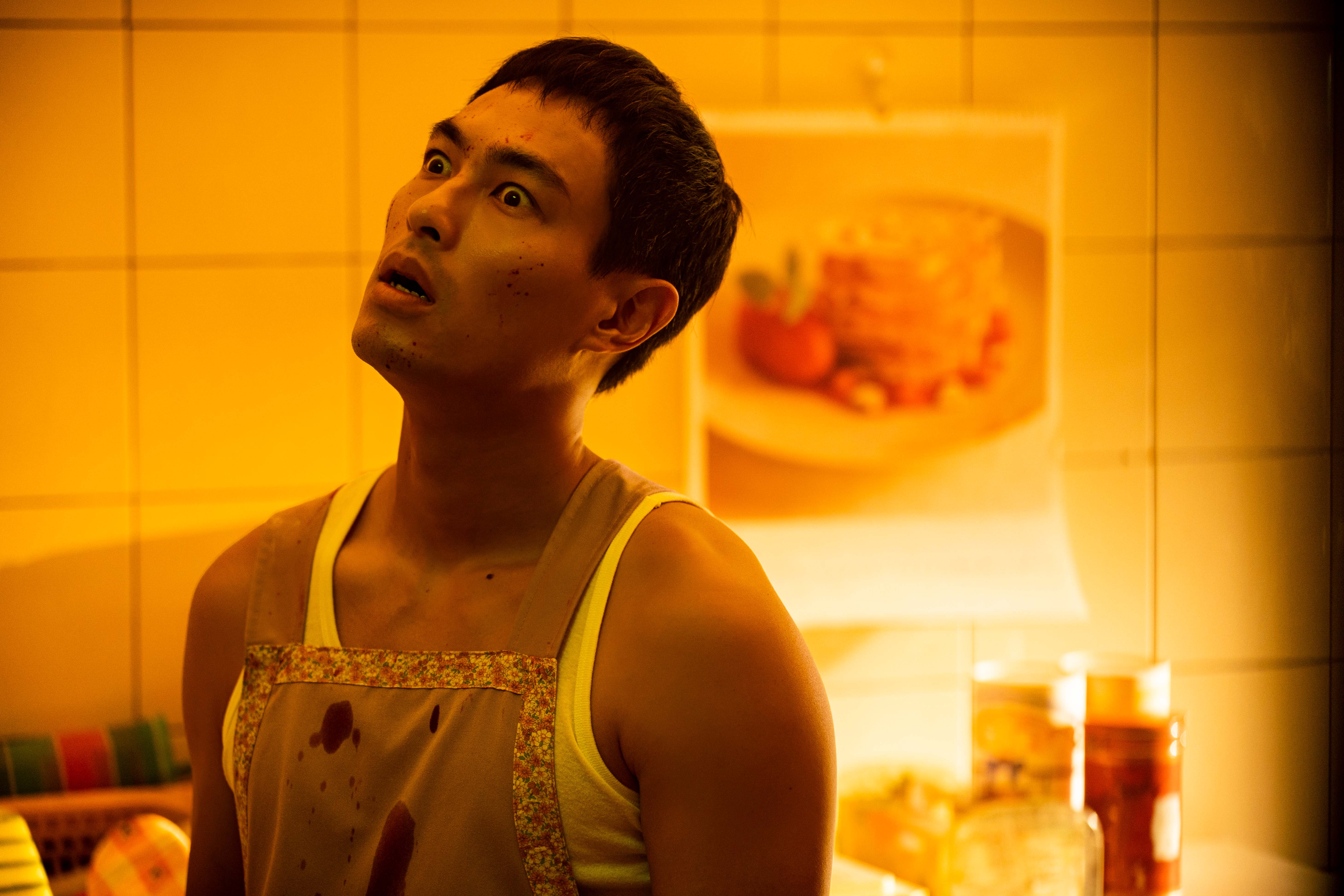 《正港分局》楊祐寧「變態殺人魔」太到位，完美呈現瘋魔變態樣。（Netflix提供）