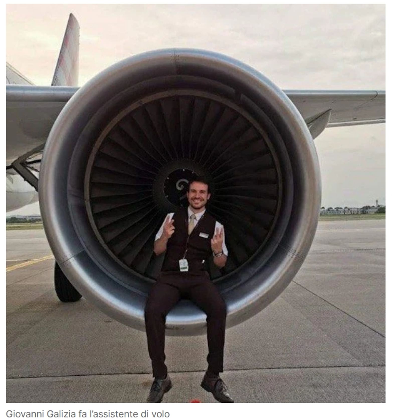 曾任空服員的加利齊亞，現在是空服員培訓教官，過去也曾接受過媒體訪問。（翻攝網路）