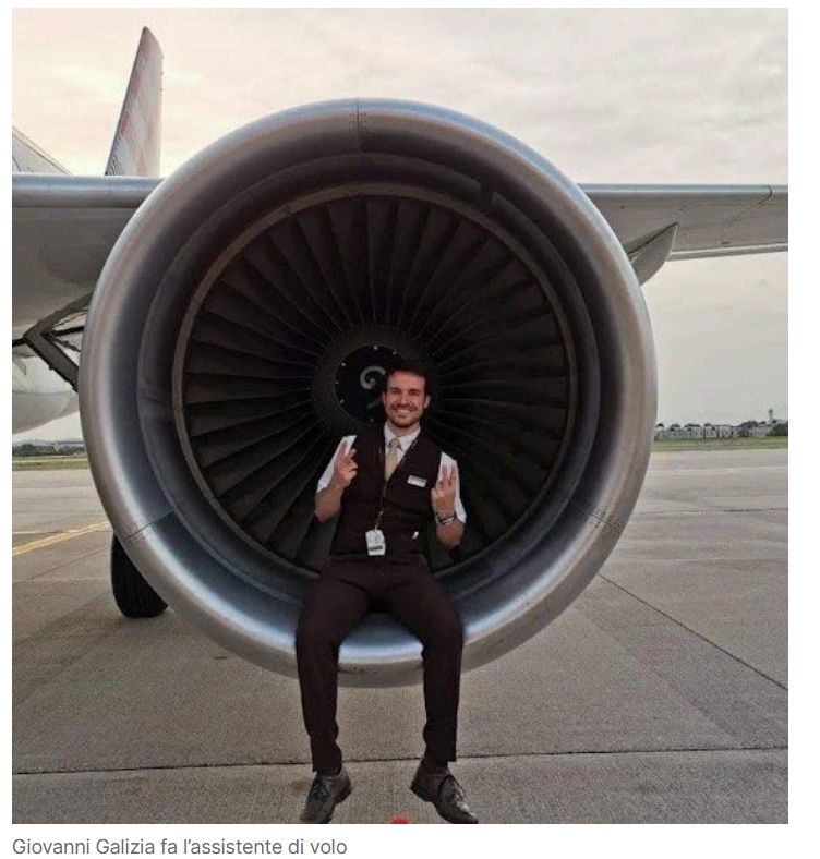 曾任空服員的加利齊亞，現在是空服員培訓教官，過去也曾接受過媒體訪問。（翻攝網路）