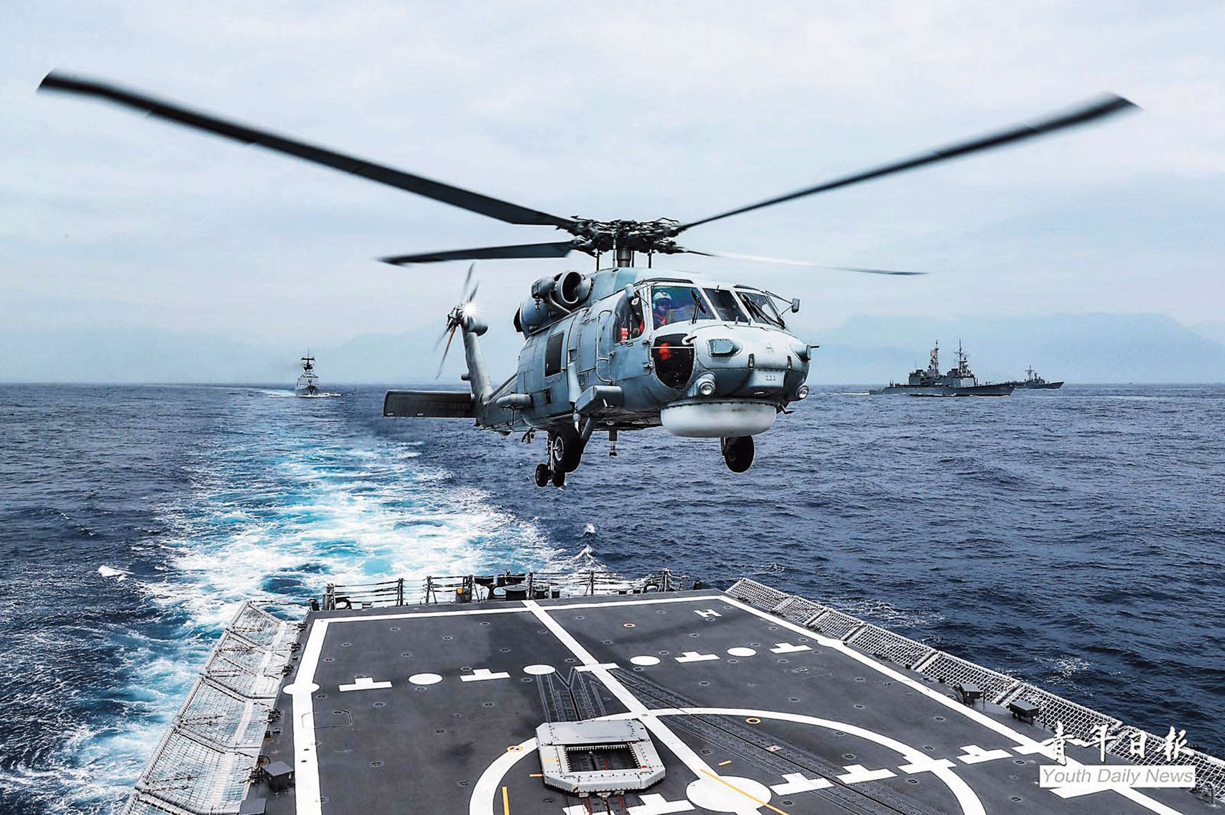 海軍反潛航空指揮部今年3月升格，以S-70C反潛直升機為主力。（翻攝青年日報臉書）