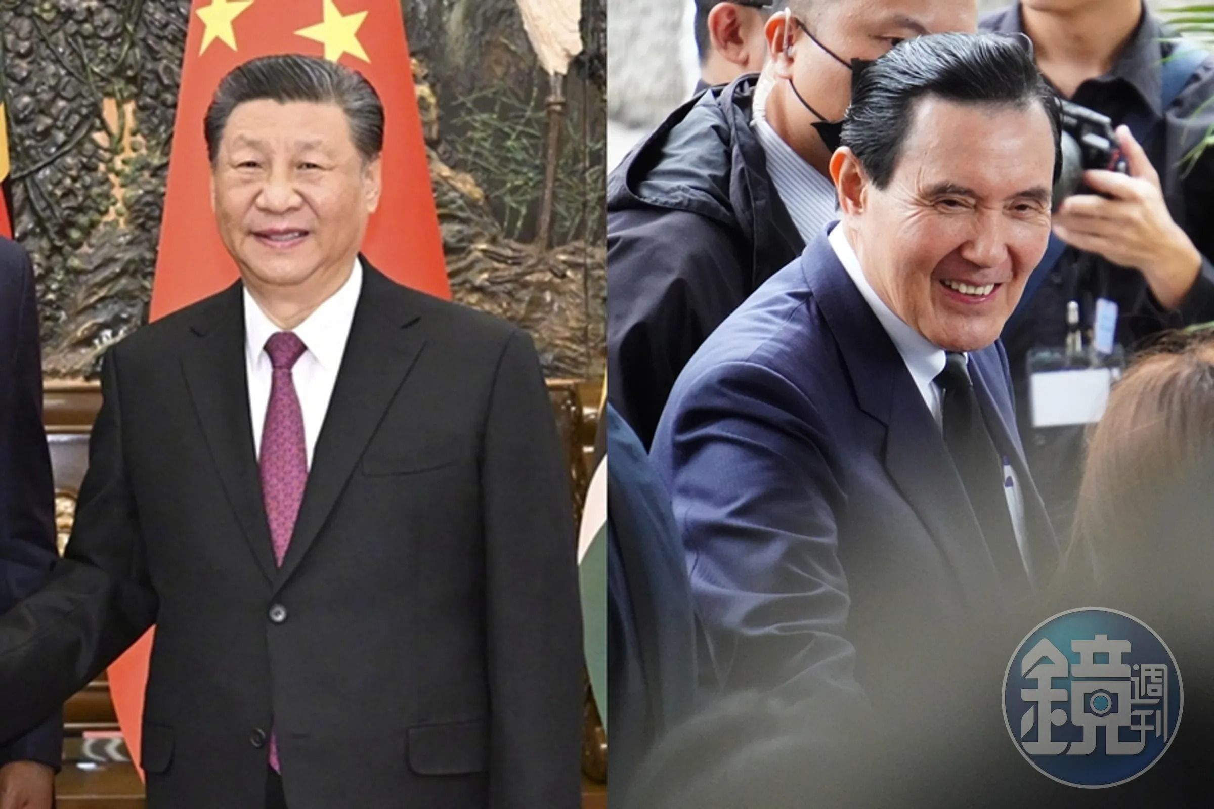 馬英九（右圖）肯定習近平（左圖）對他的觀點所給予的善意回應。（左圖翻攝自中國外交部微博）