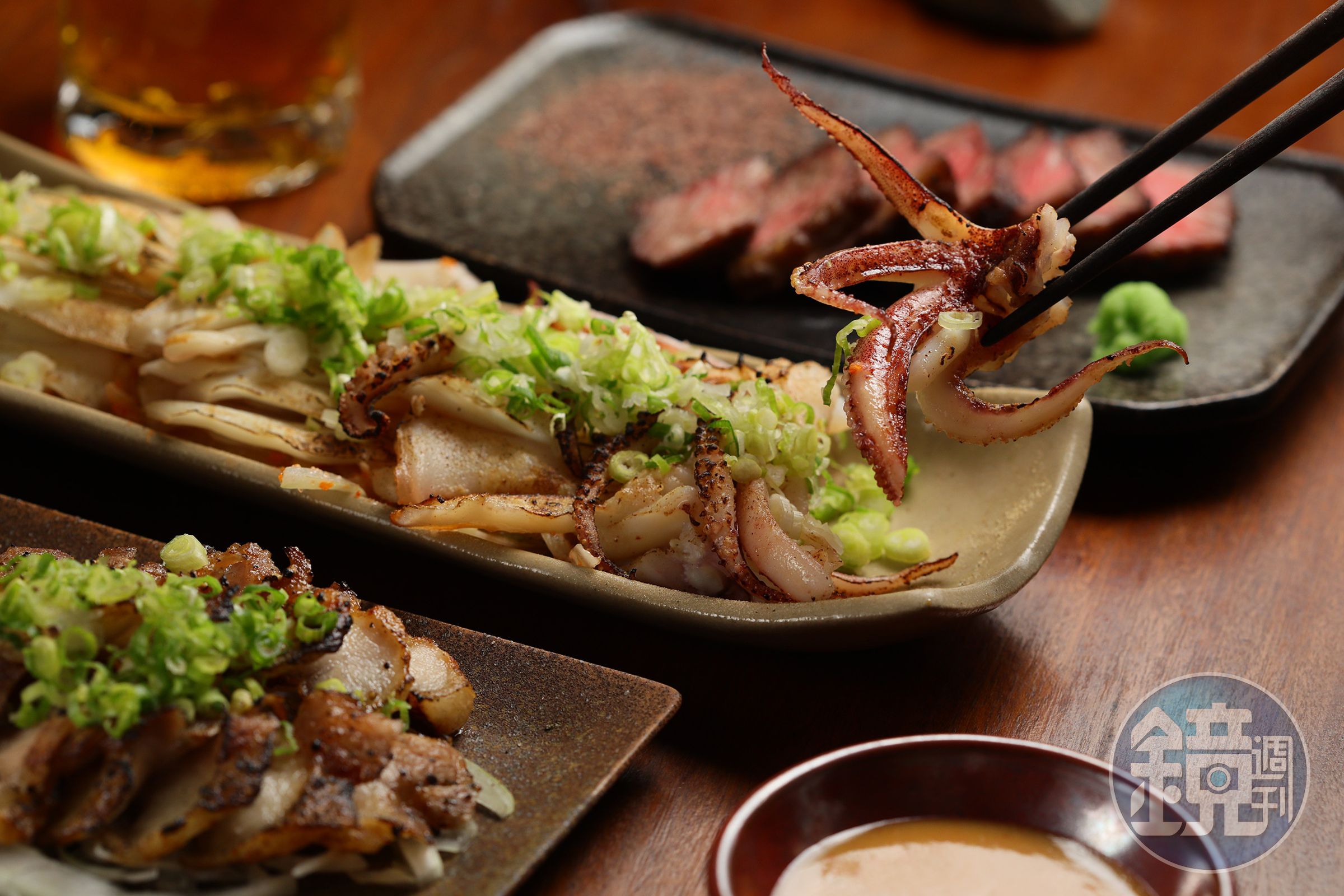 私房料理「烤透抽」,吃得到澎湖海味的鮮甜。(420元/大份)