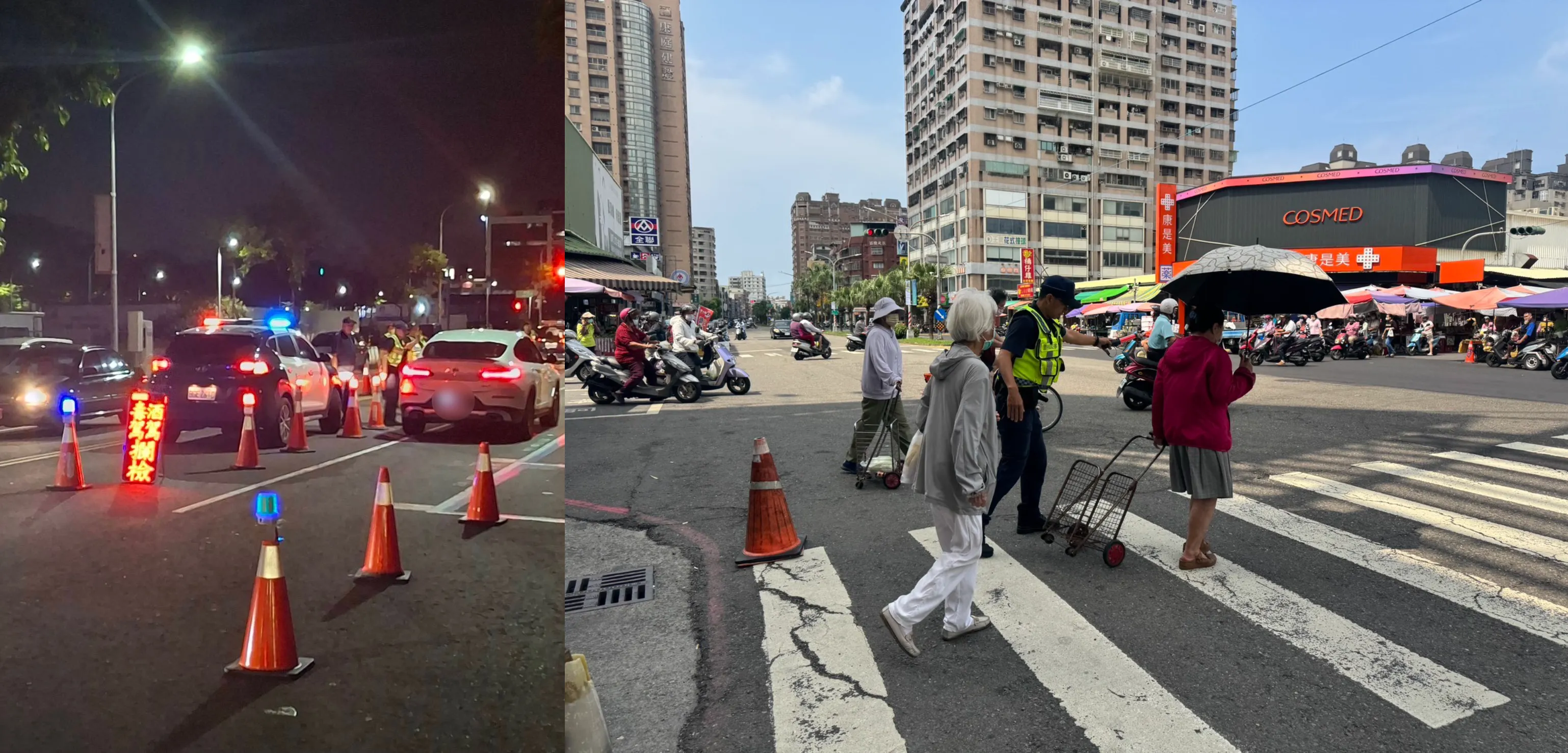 中秋連假將至，高雄鳳山分局加強景點周邊毒酒駕查緝、交通疏導。（鳳山分局提供）