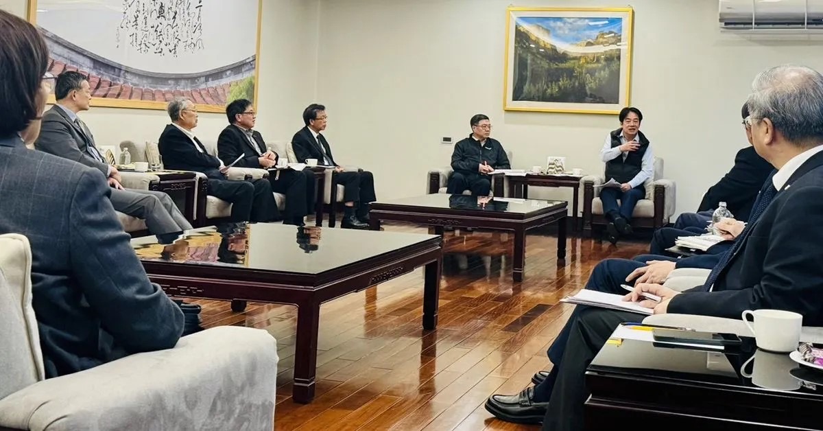 業內傳出,上(7)月中多位工商領袖與產業董座低調前往總統官邸與總統賴清德進行產業交流與意見分享。(總統府資料照,僅示意非內文所提之座談會照片)