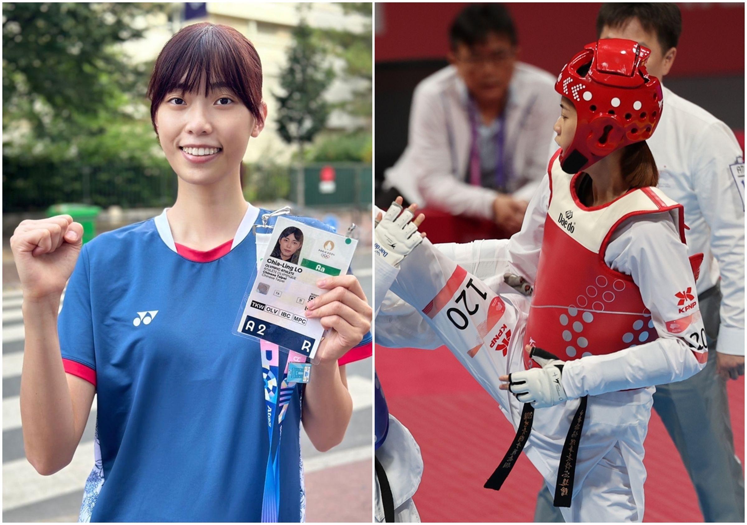 羅嘉翎再度挑戰奧運殿堂,她在16強賽中,碰上黎巴嫩選手奧恩(Laetitia Aoun)。(翻攝自羅嘉翎臉書/中華奧會提供)