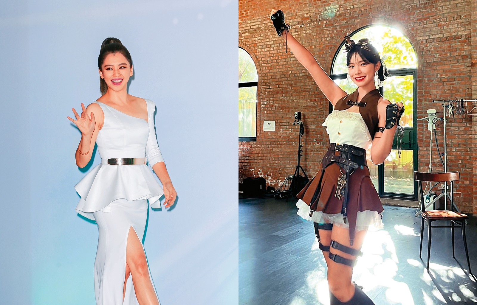 韓籍啦啦隊女神李多慧（右）傳出將和徐若瑄（左）合作拍電影。（右圖翻攝自李多慧IG）