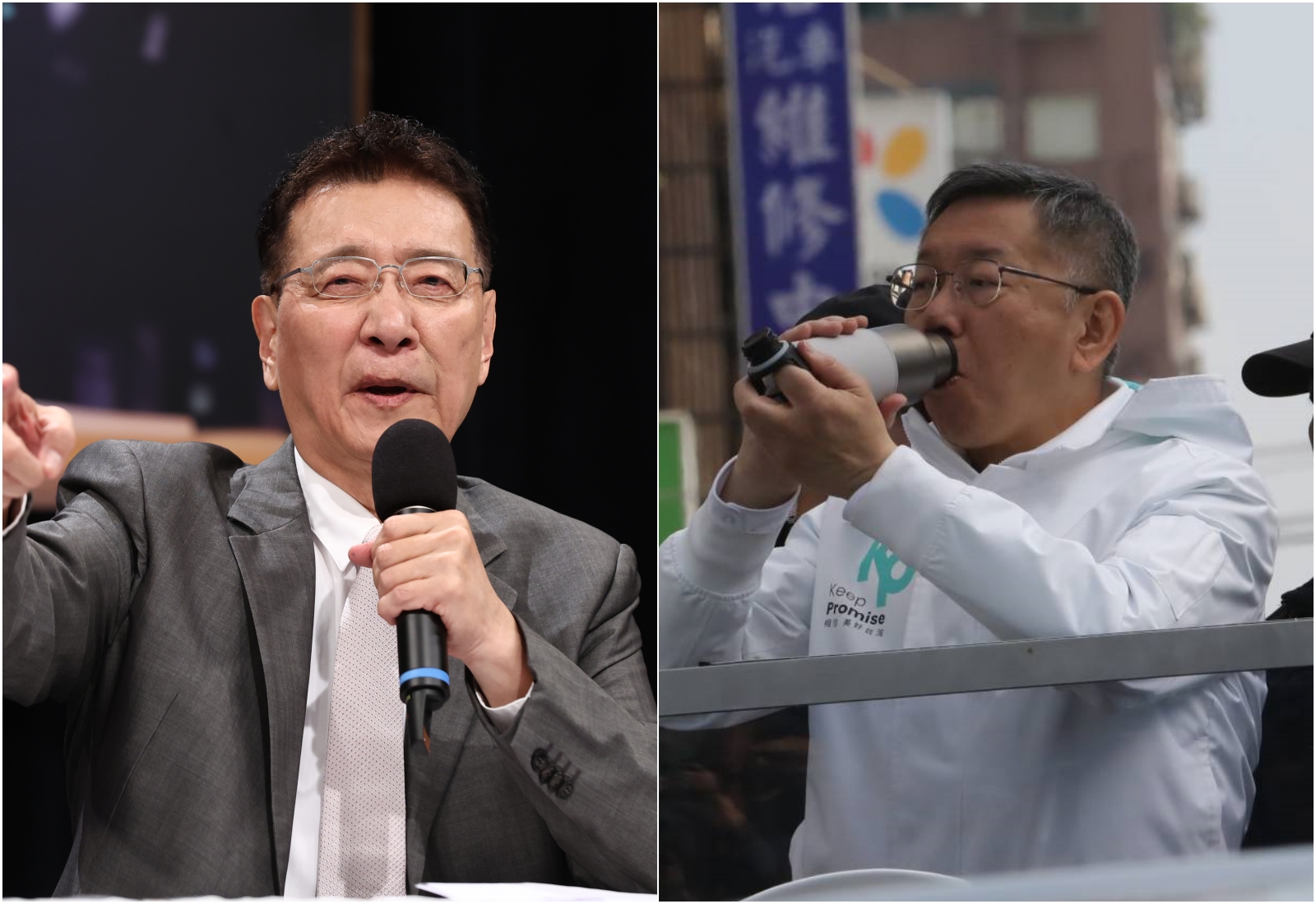 趙少康嘆柯文哲選舉選到抓狂、語無倫次，柯則反問侯趙為什麼中共要對他們這麼好。（本刊資料照）