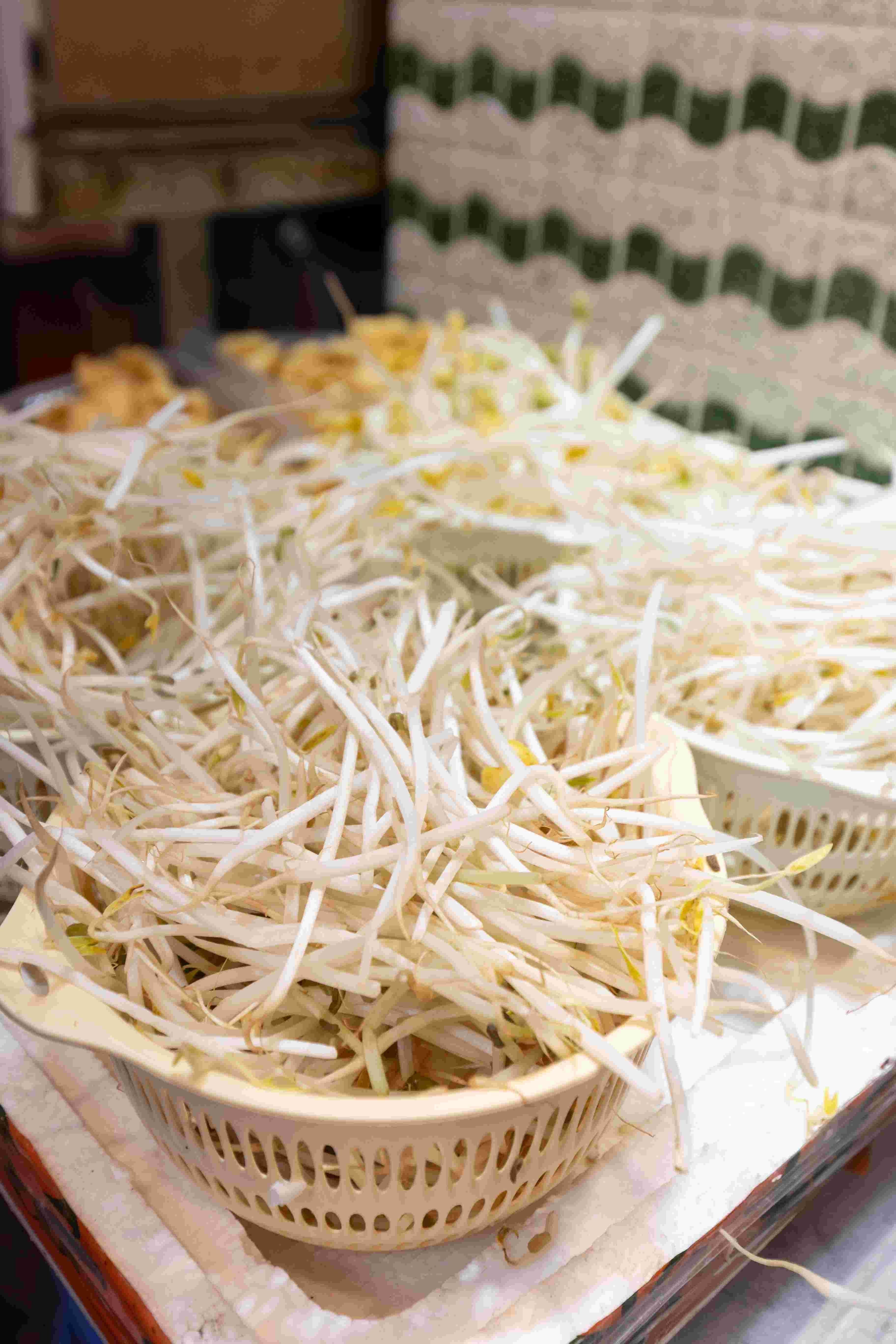 自家發的豆芽也是商品之一，看起來非常水嫩。