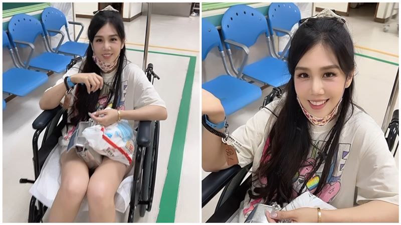 楊晨熙因為先前子宮頸內膜的開刀處出血，緊急進醫院處理。（翻攝自楊晨熙IG）
