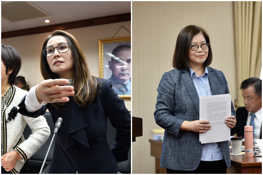 無黨籍立委高金素梅與海委會主委管碧玲，因中國漁船翻覆專案報告名稱槓上。