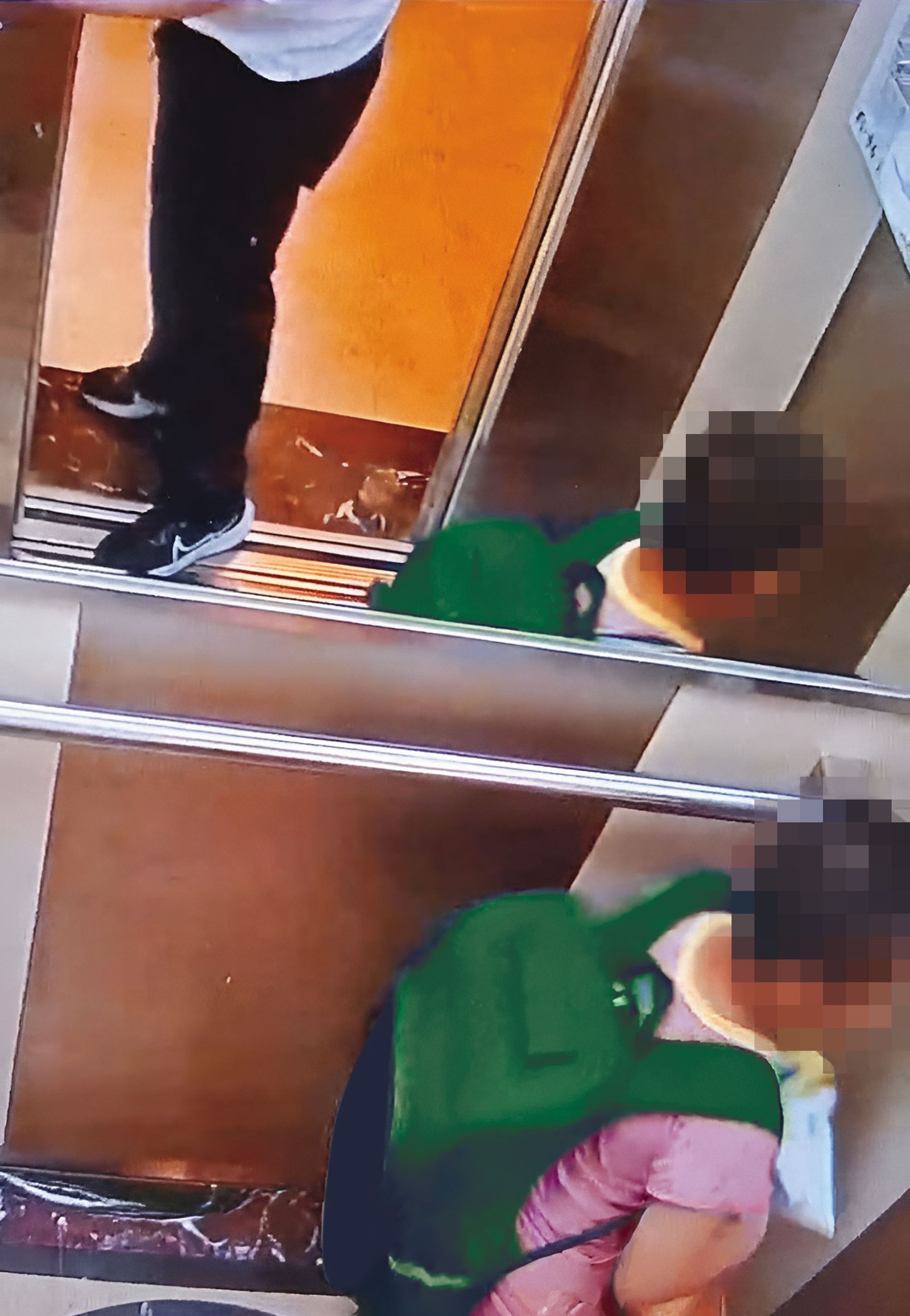 投訴人表示，男童回家後需先以大廳電話通知父母親，再由警衛刷電梯卡讓他上樓。（當事人已經變裝處理，讀者提供）