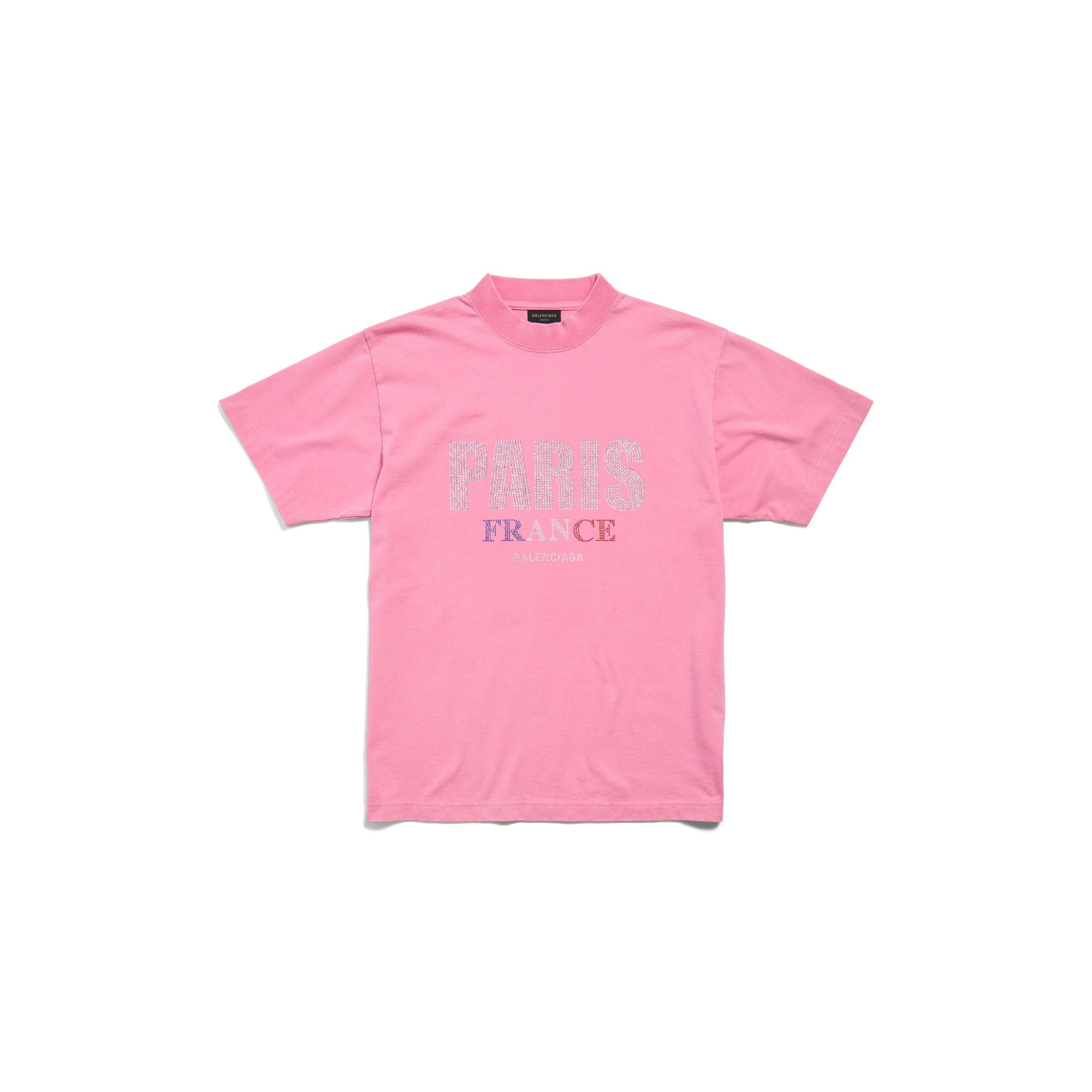 粉色合身T-Shirt。NT$31,400（翻攝自巴黎世家官網）