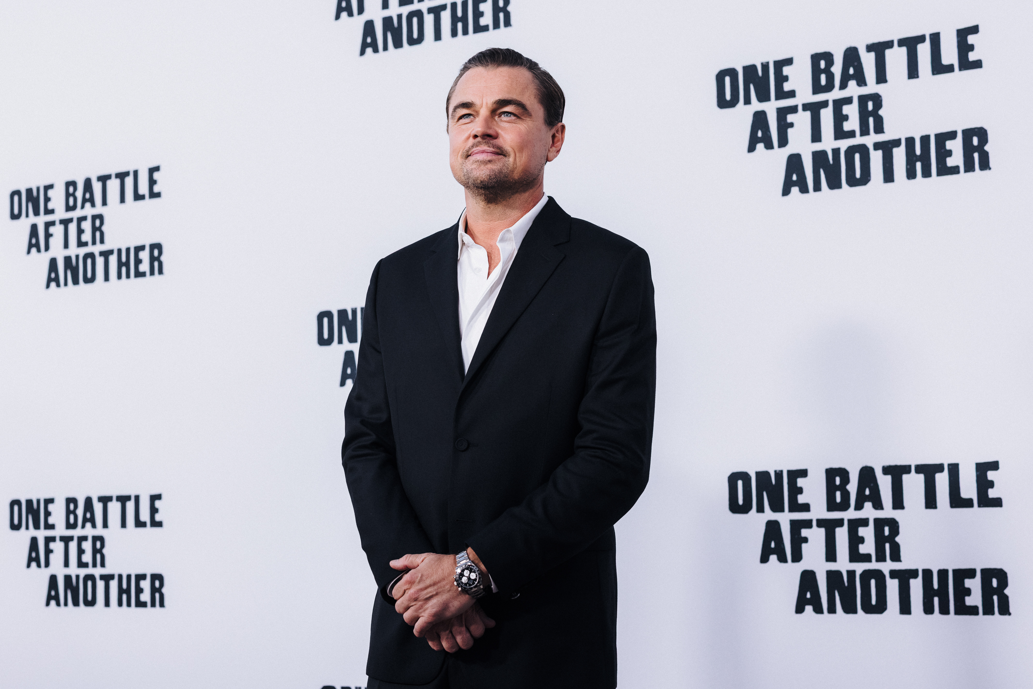 李奧納多狄卡皮歐現身《一戰再戰》洛杉磯世界首映。（華納兄弟提供）
