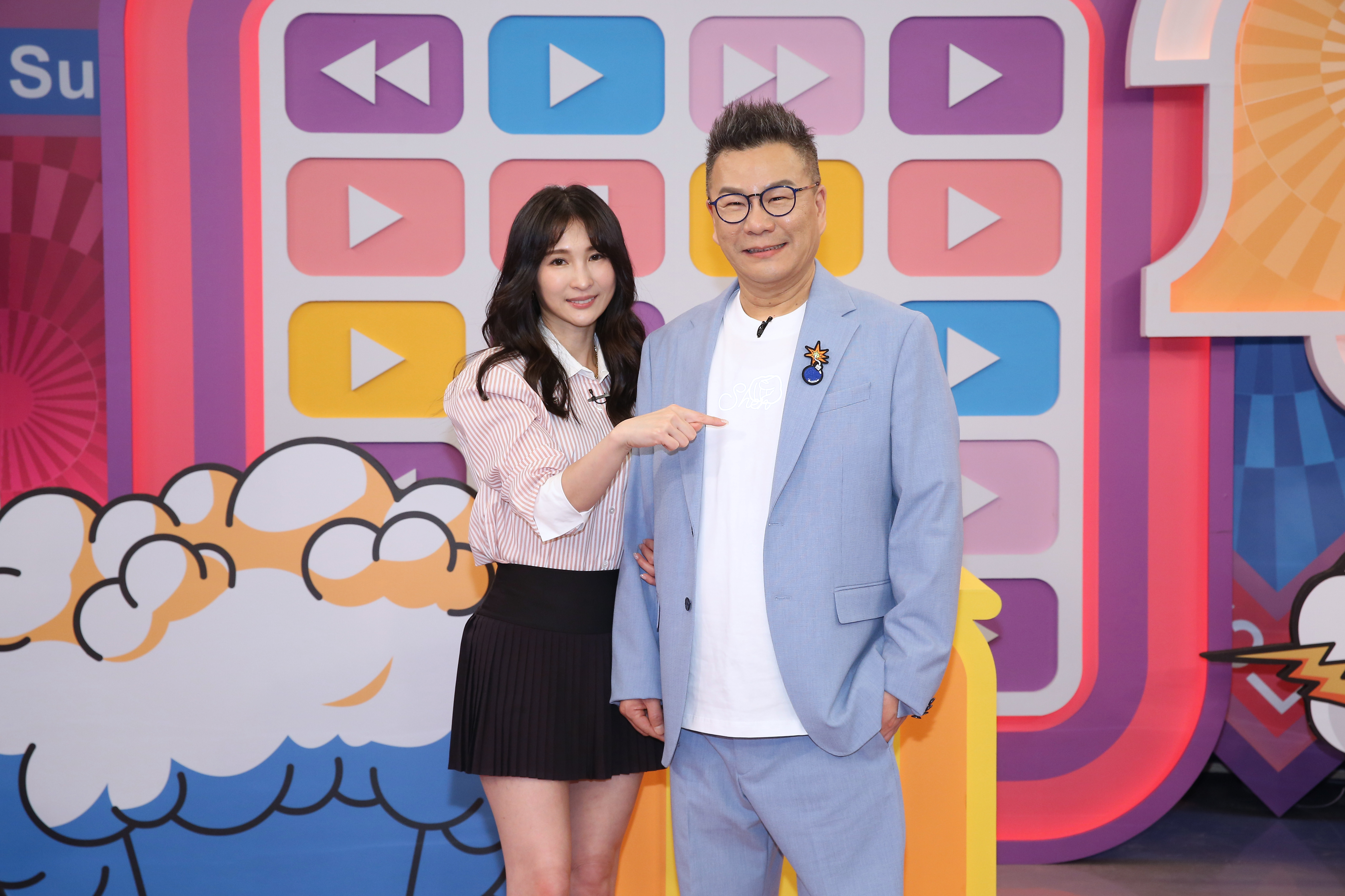 沈玉琳開新節目老婆芽芽破例站台。（緯來提供）