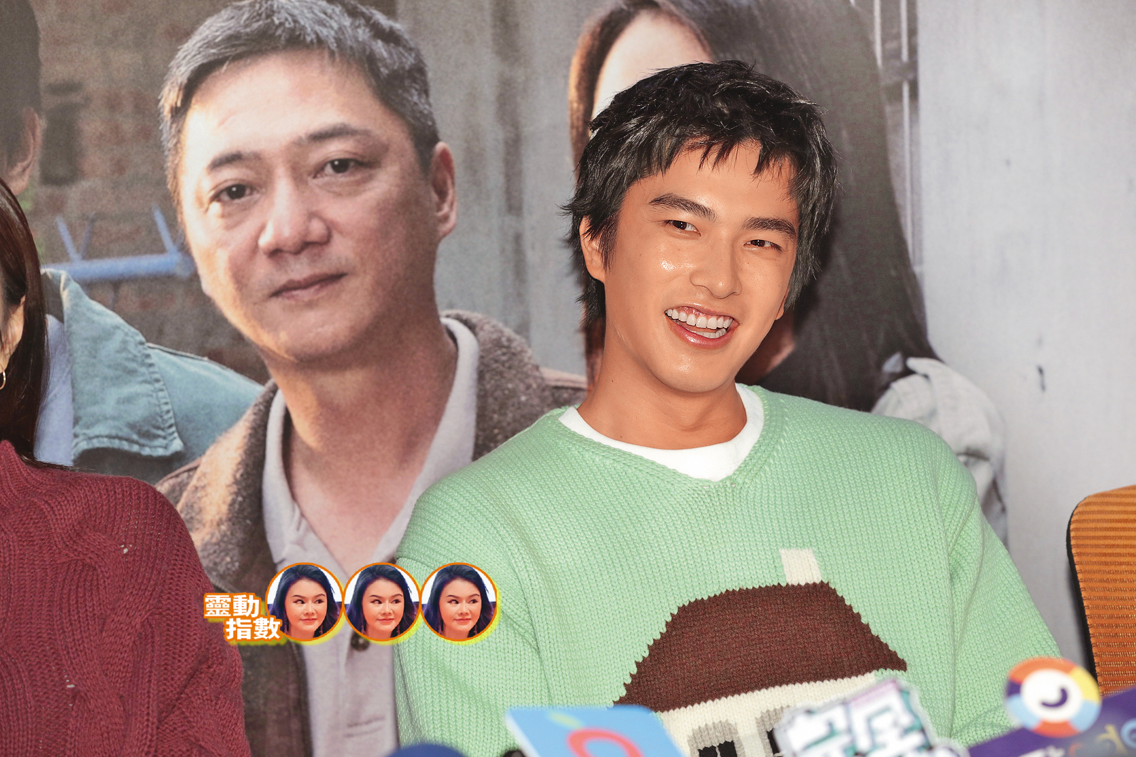 曾敬驊眼神給對了，但右邊肩膀再往前才夠到位喔～（←幫調姿勢兼偷揩油）