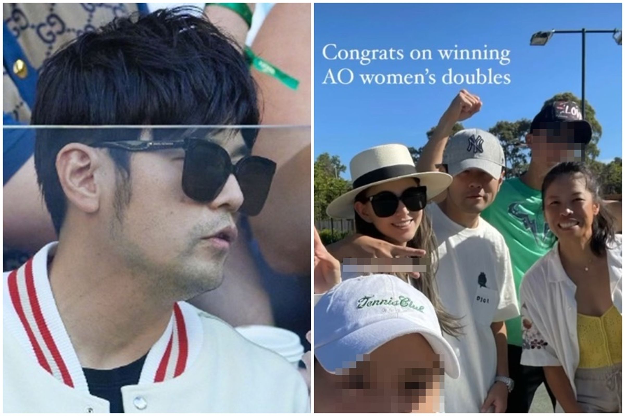 周杰倫今年再度現身澳網男單決賽觀眾席。(翻攝自周杰倫微博、IG)