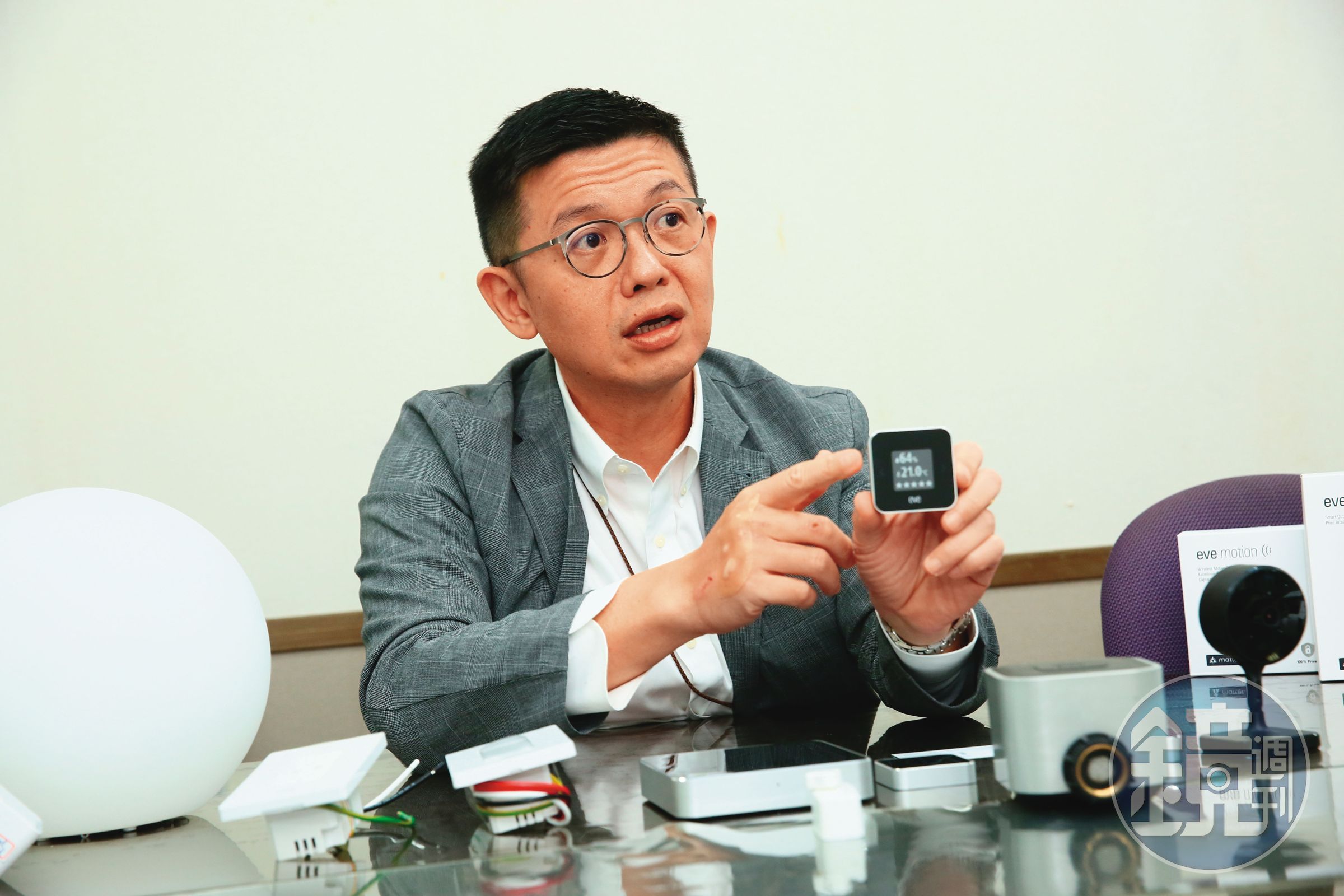 樺緯物聯隨著客戶德商EVE併入瑞士能源管理大廠ABB,業務從智慧家庭延伸到能源管理。圖為樺緯物聯總經理陳信宇。