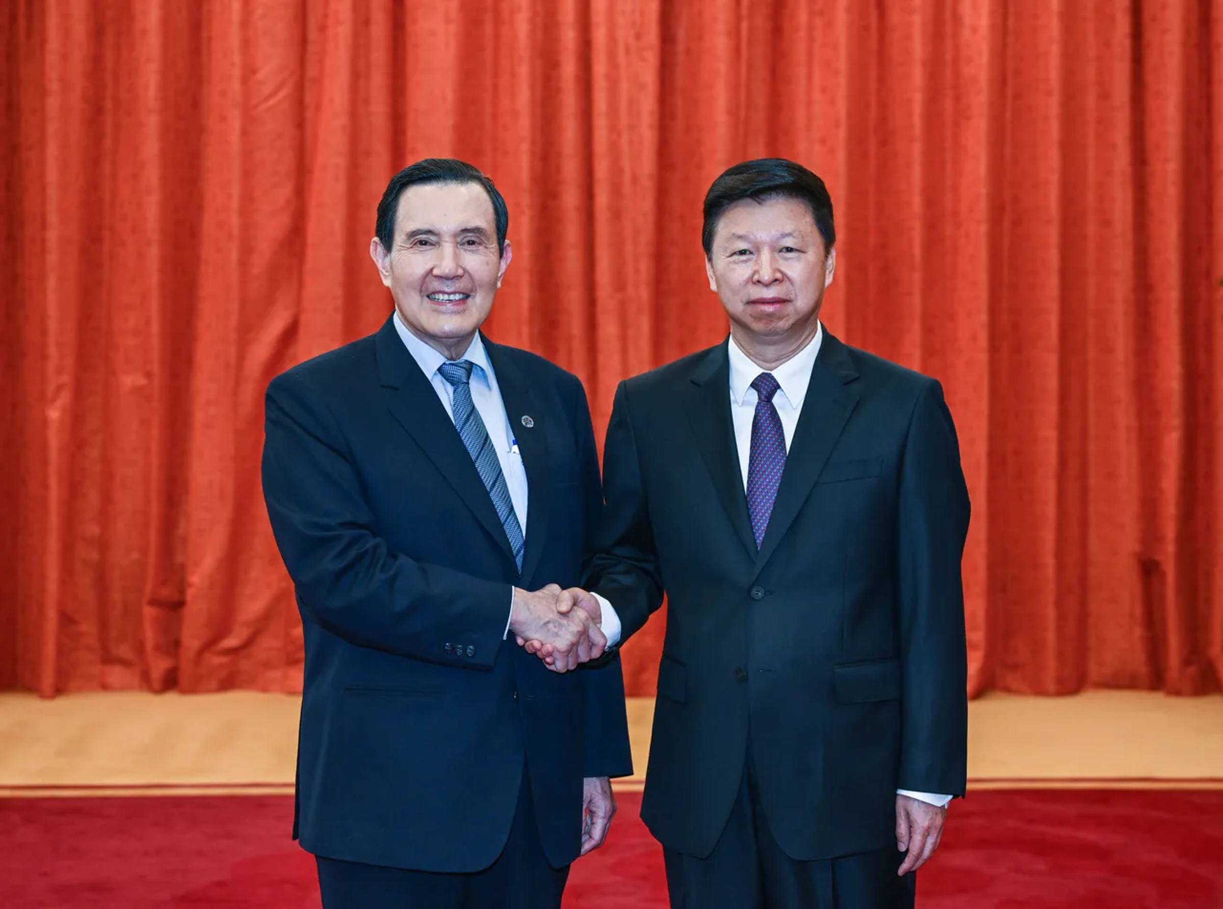 馬英九下午與宋濤會面,兩人均提及九二共識。(馬英九辦公室提供)