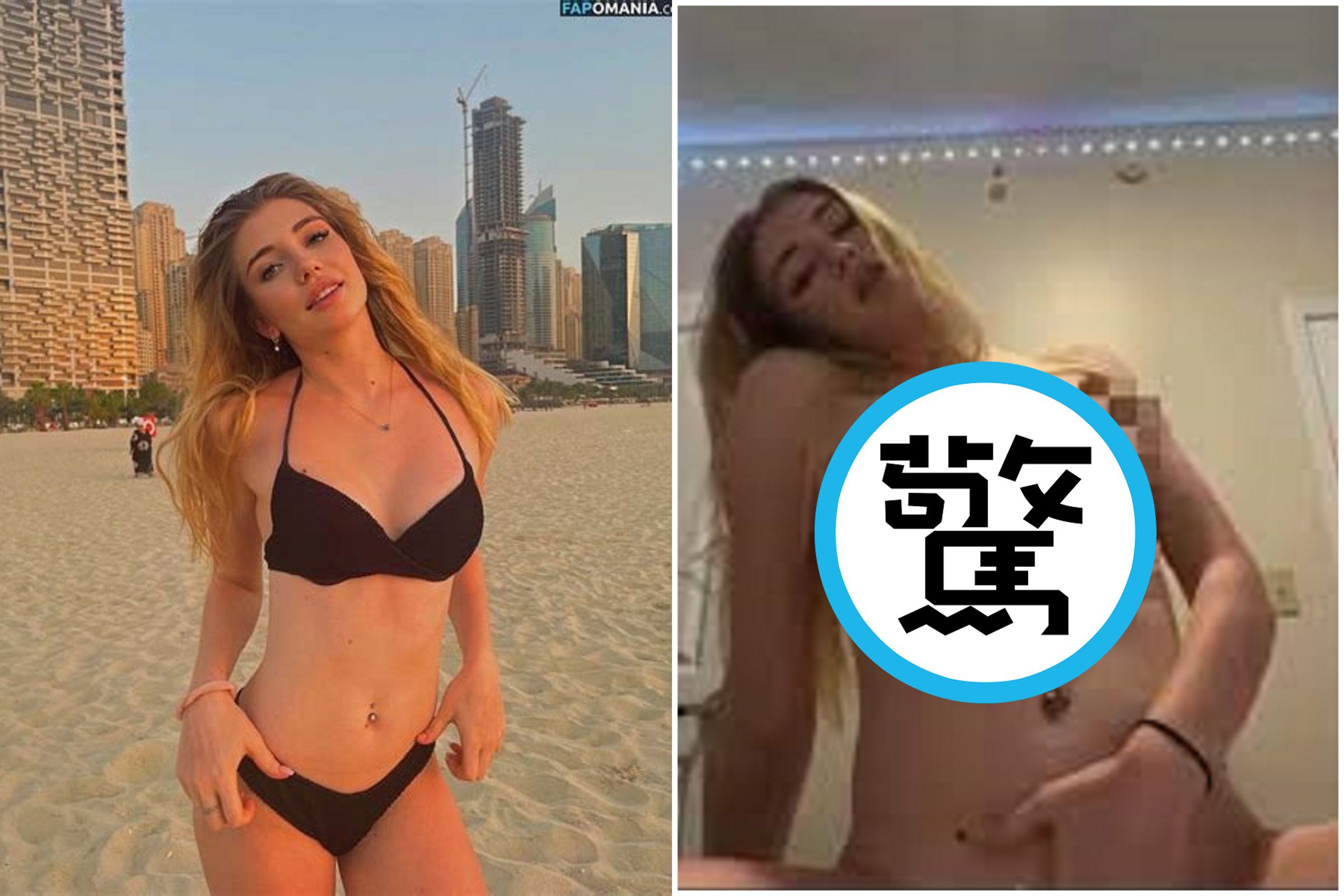 賽普勒斯跳高女選手庫莉申科，在OnlyFans兼差賣肉相。（翻自IG+OnlyFans畫面）