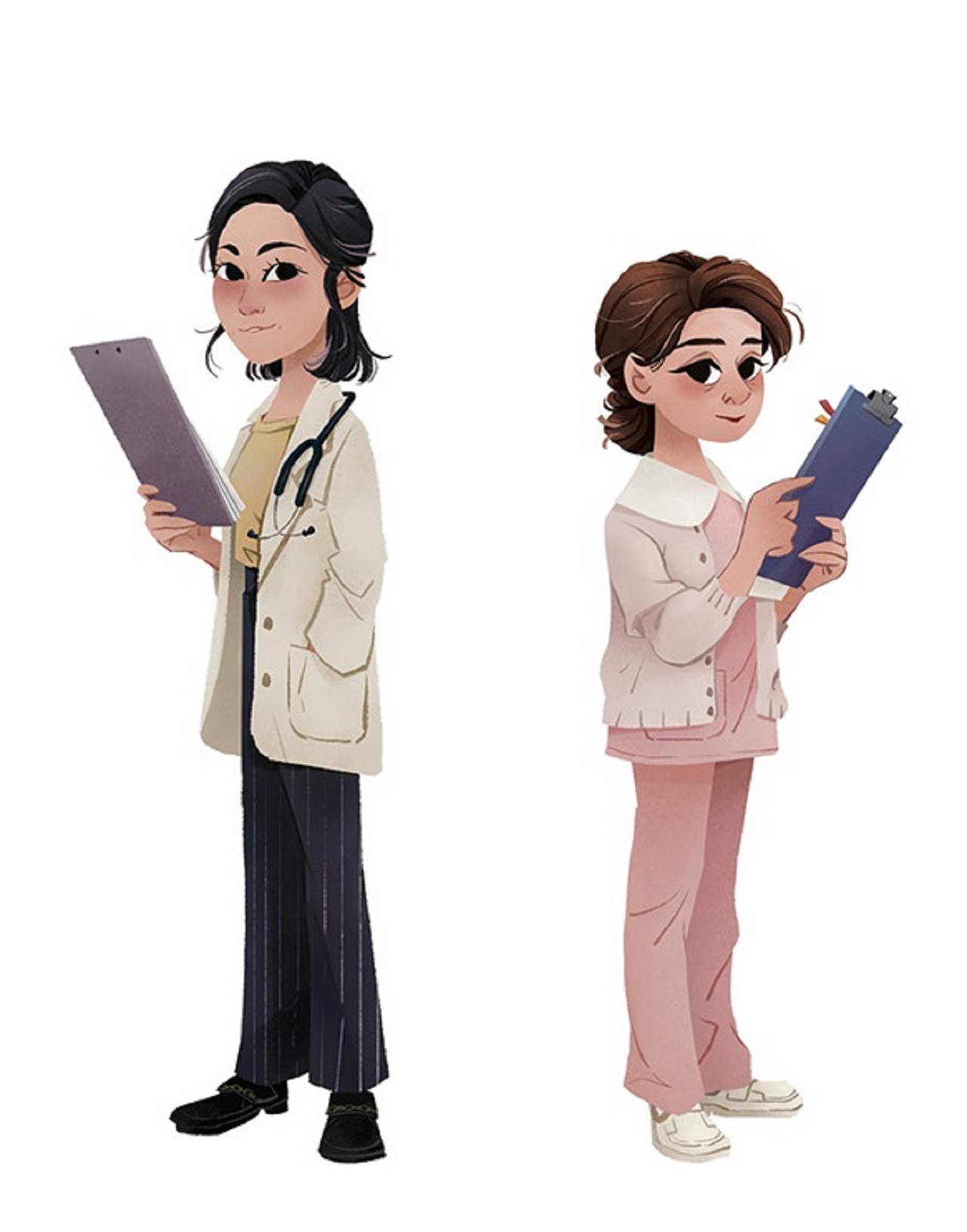 《封願。封怨》與《和平歸來》聯名合作，加入劇裡鍾瑶、王彩樺飾演的醫師、護理長角色。（醫起玩工作室提供）