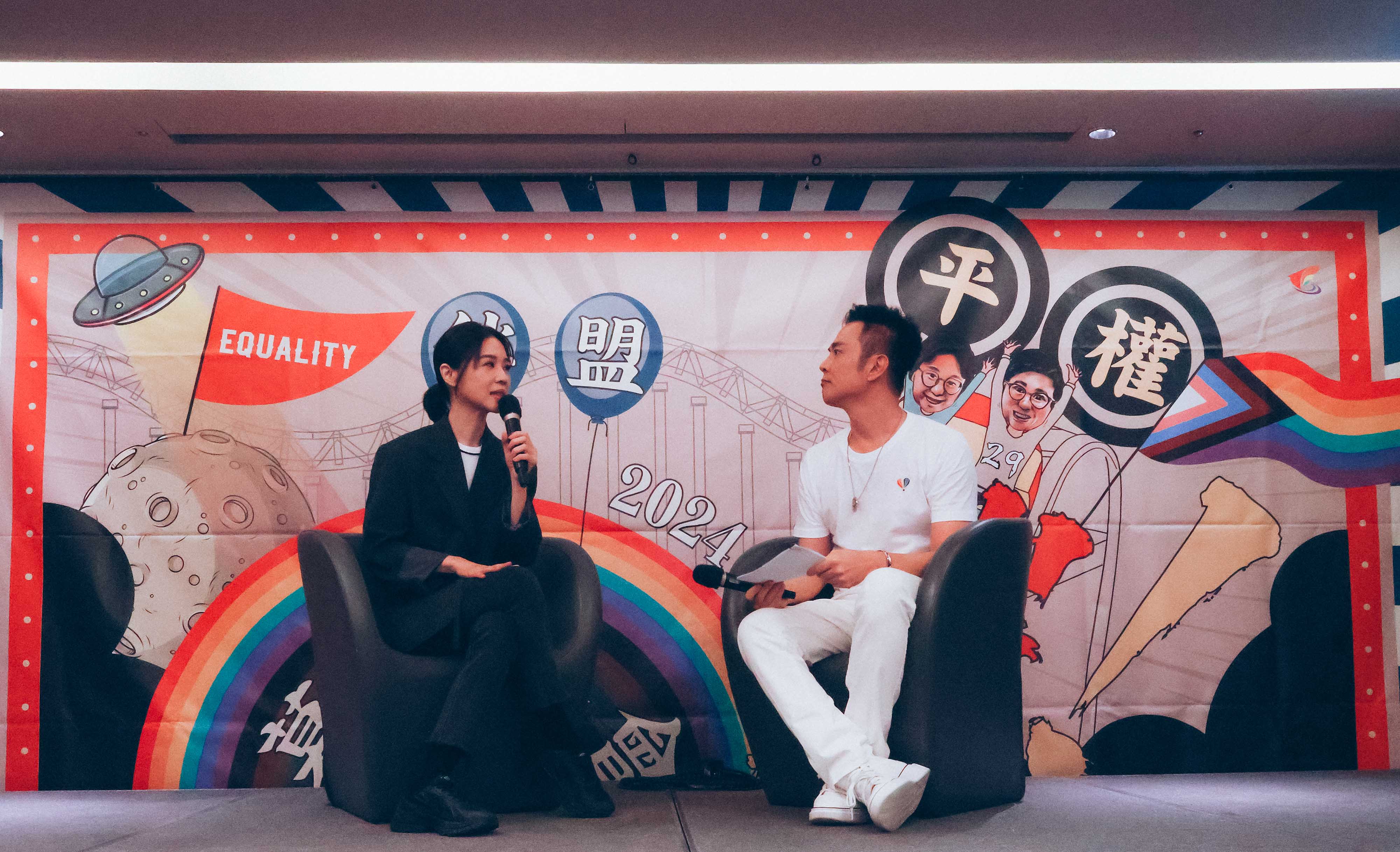 謝盈萱侃侃而談角色詮釋中與社會平權的發展與變遷。（伴侶盟提供）