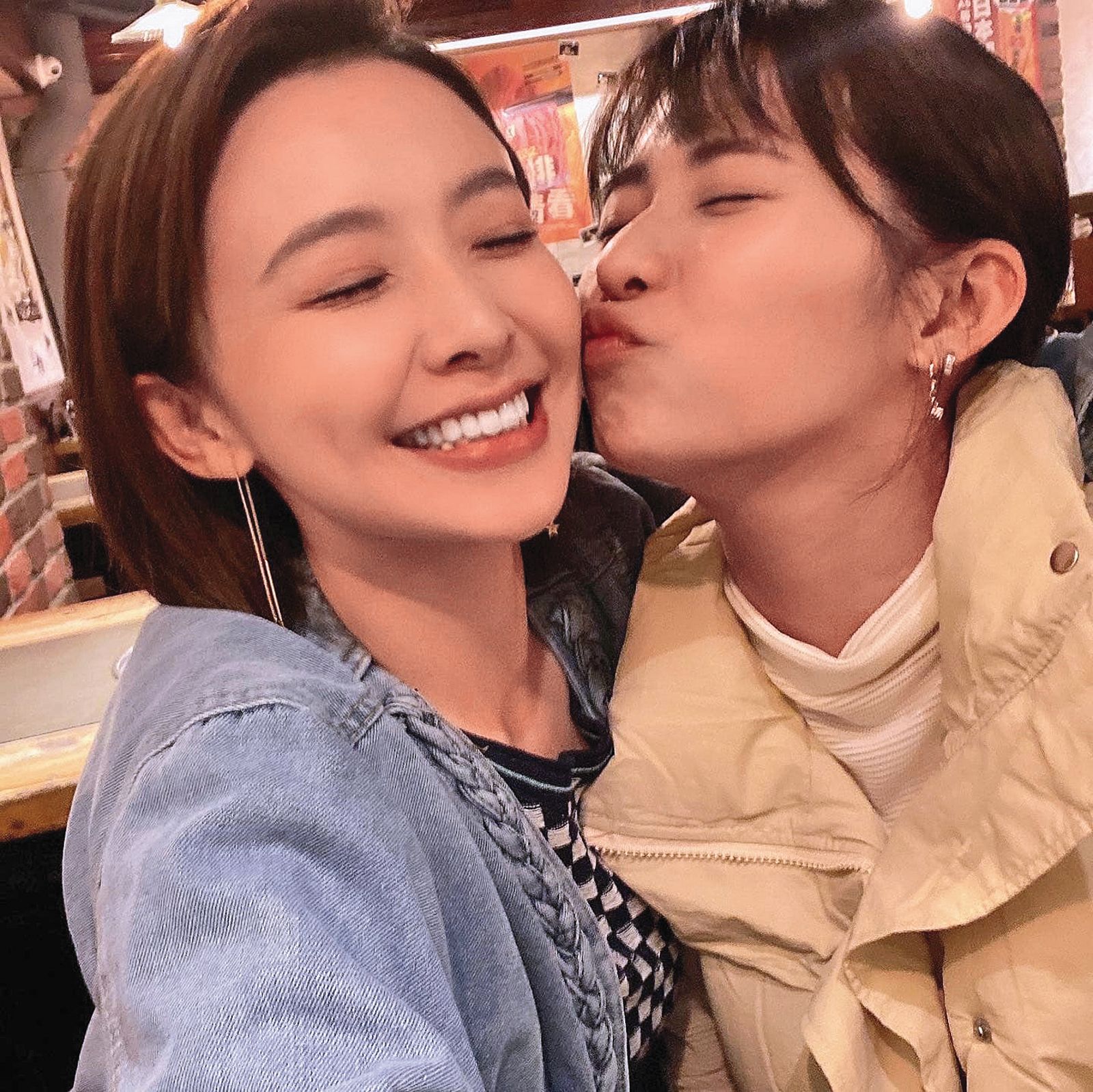 近來盛傳吳婉君(左)和林萱瑜(右)閨密情變,兩女還為此在社群發文,隔空嗅得到火藥味。(翻攝自吳婉君臉書)